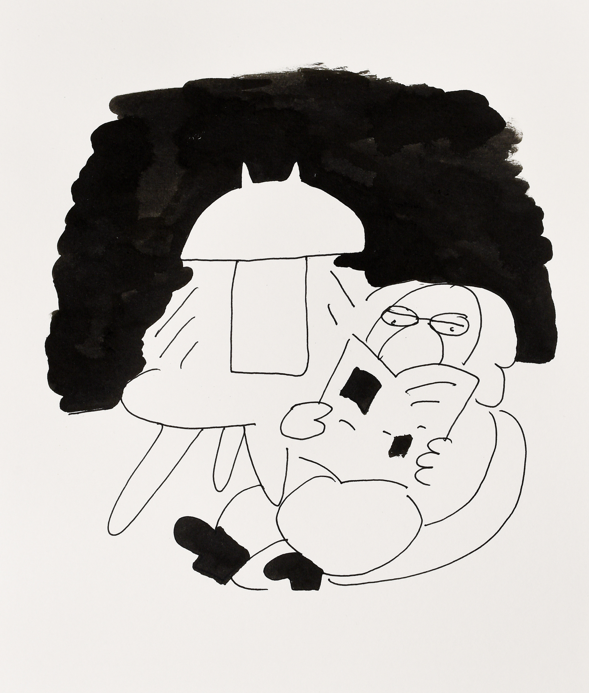 Lamp Cat-Reading Person