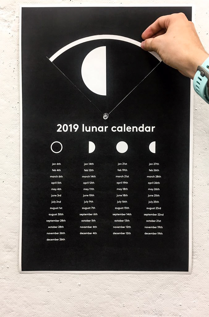 11" x 17" lunar calendar concept.