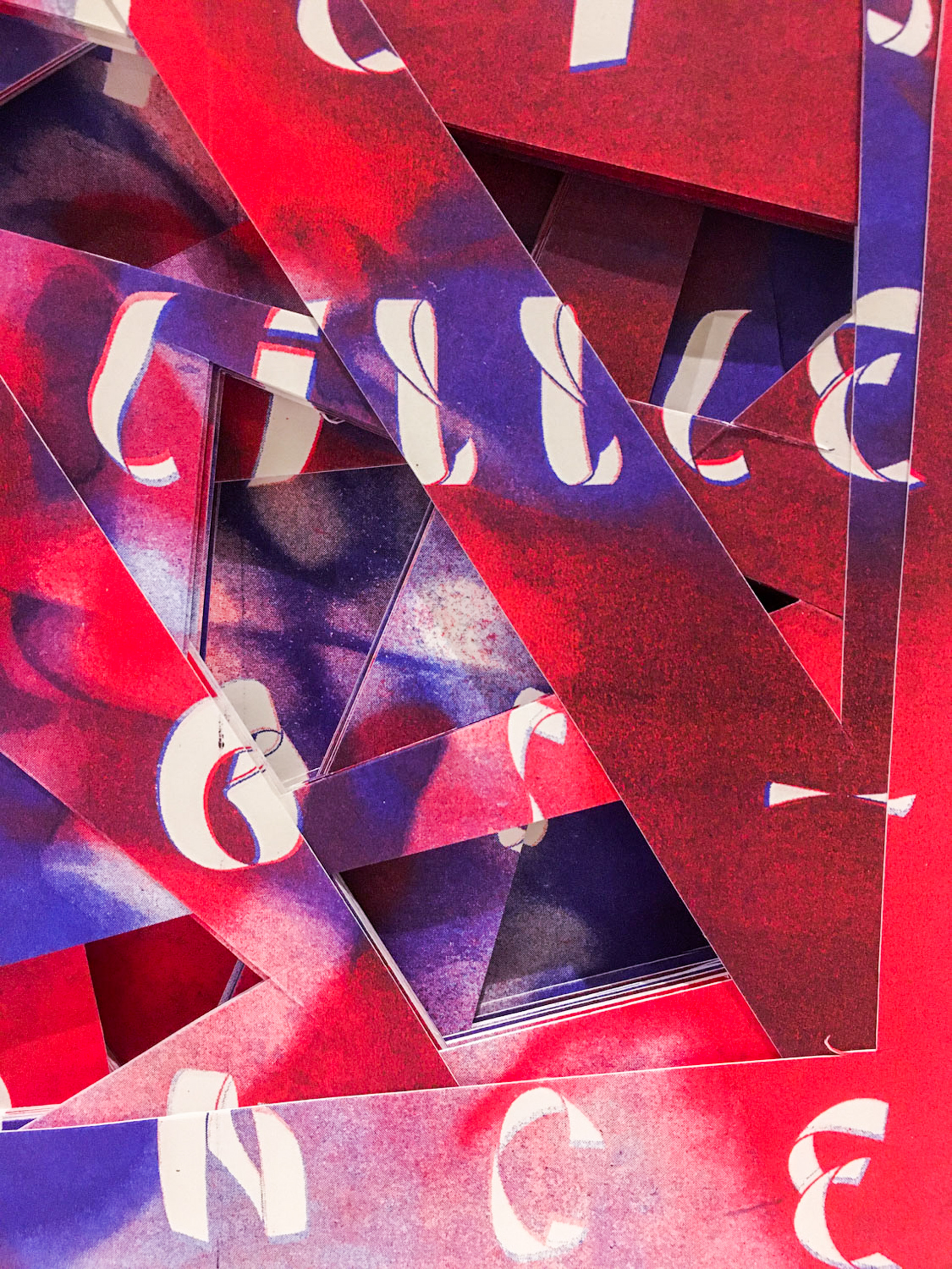 Detail of piece 1 of "So many layers, so little substance."