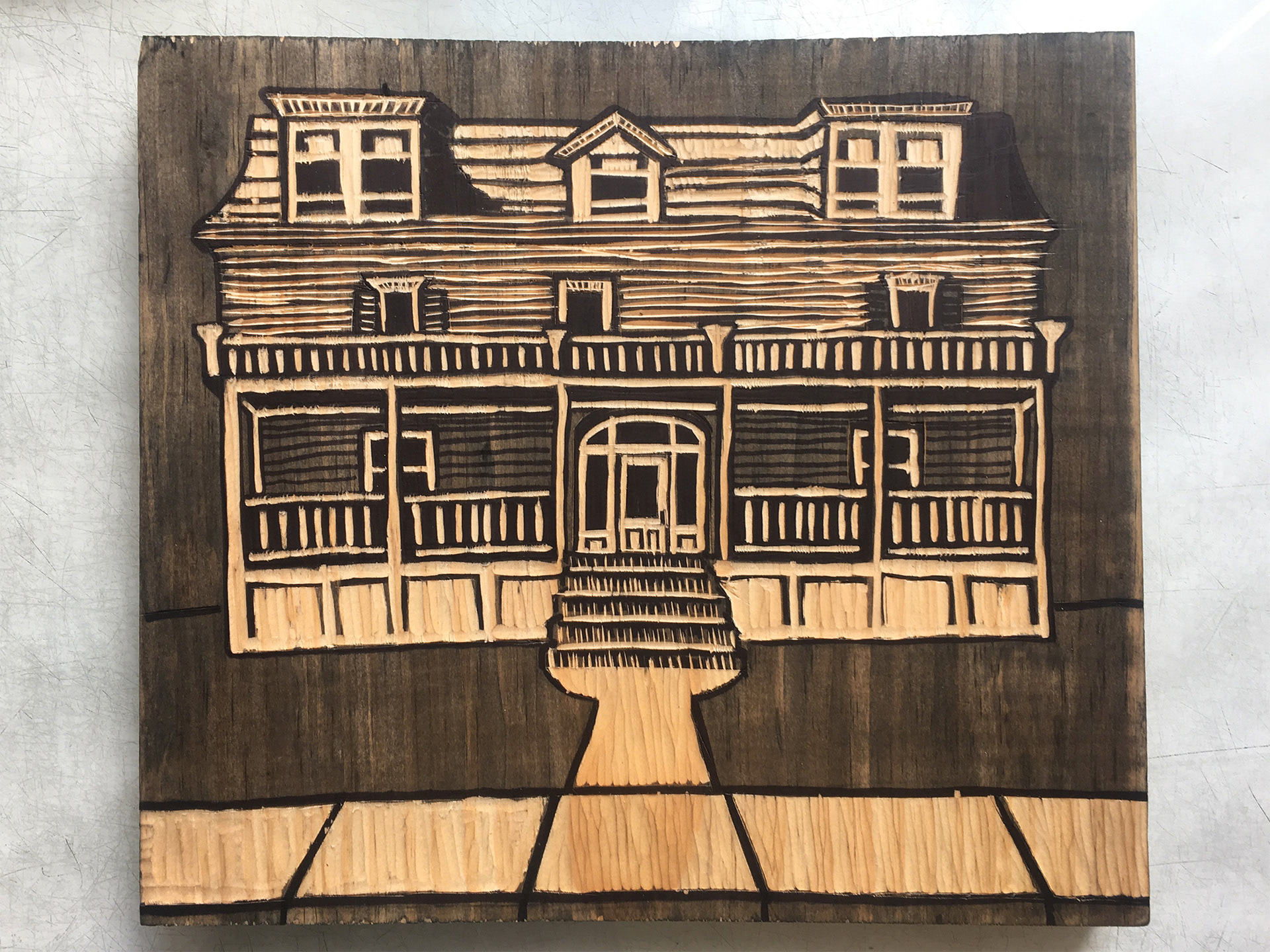 12x10 woodcut.