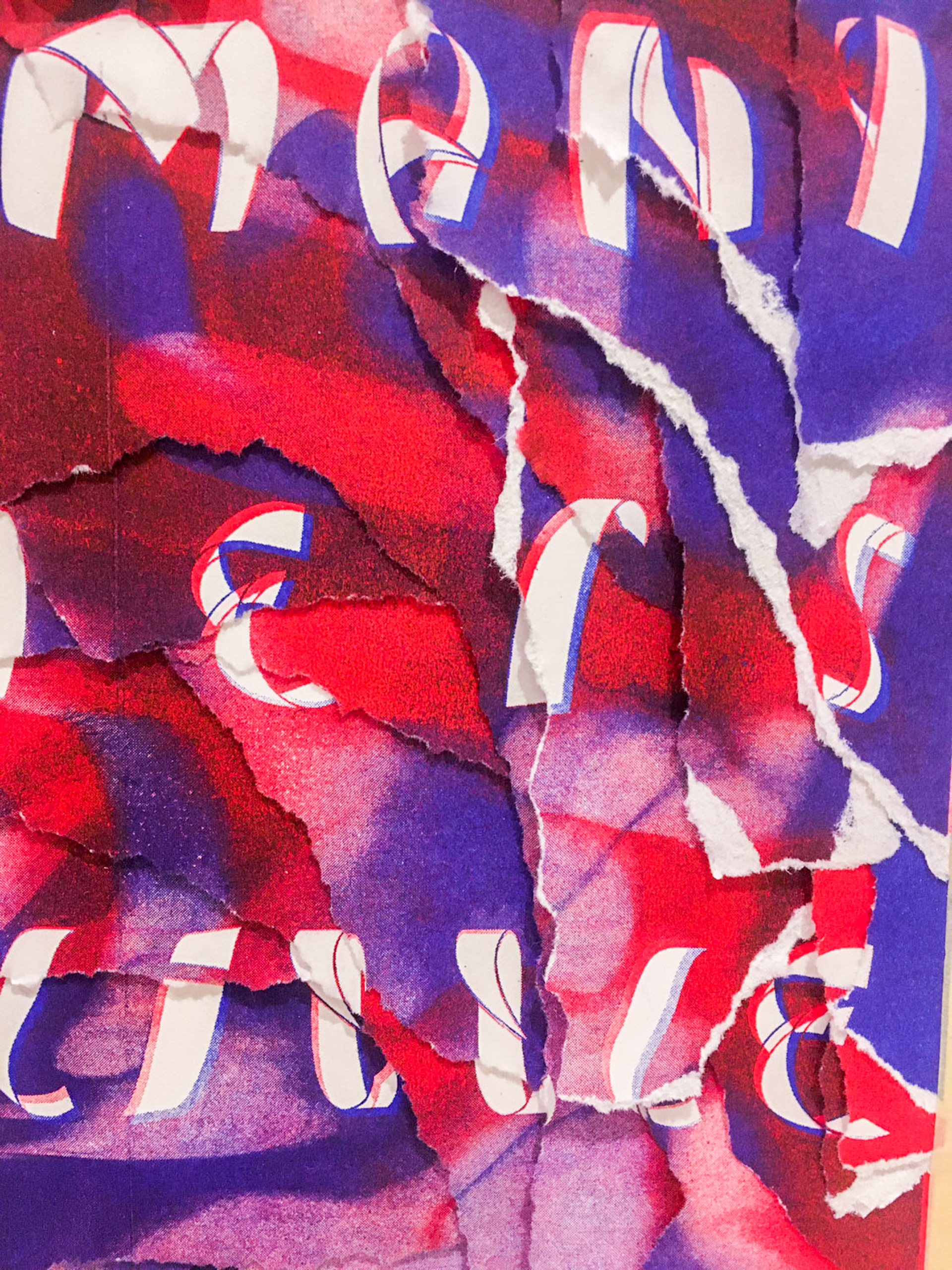 Detail of piece 2 of "So many layers, so little substance."