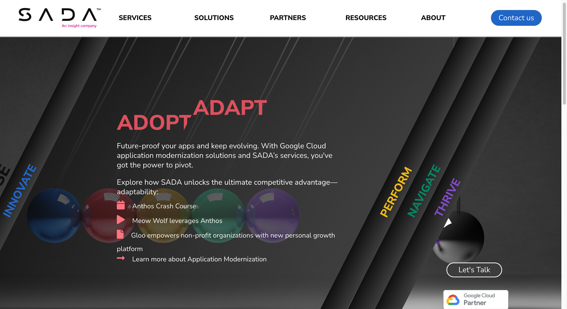 Landing Page (Open section)
