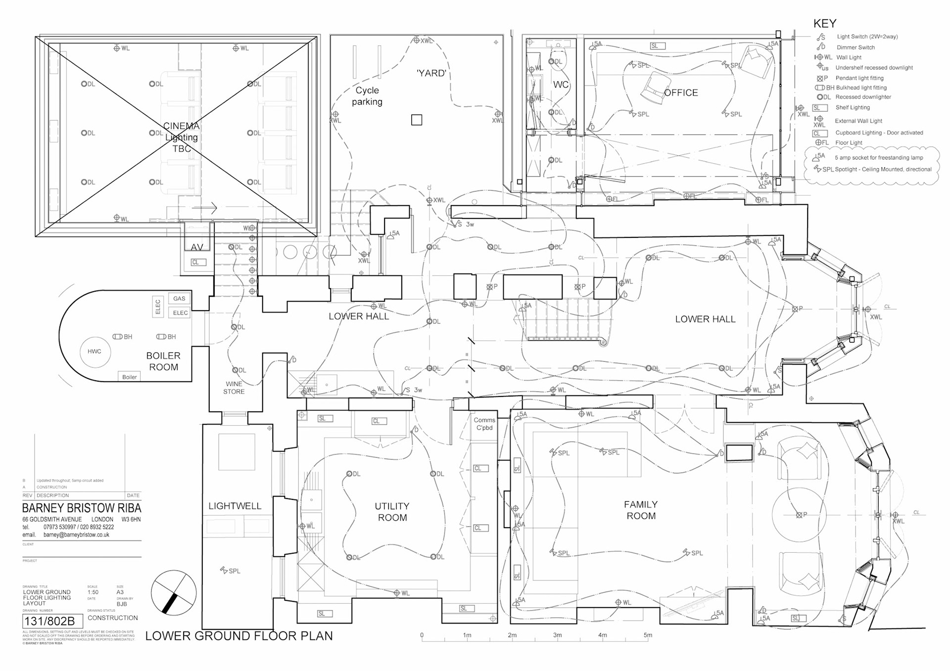 Lighting Plan A3 1:50 AutoCAD