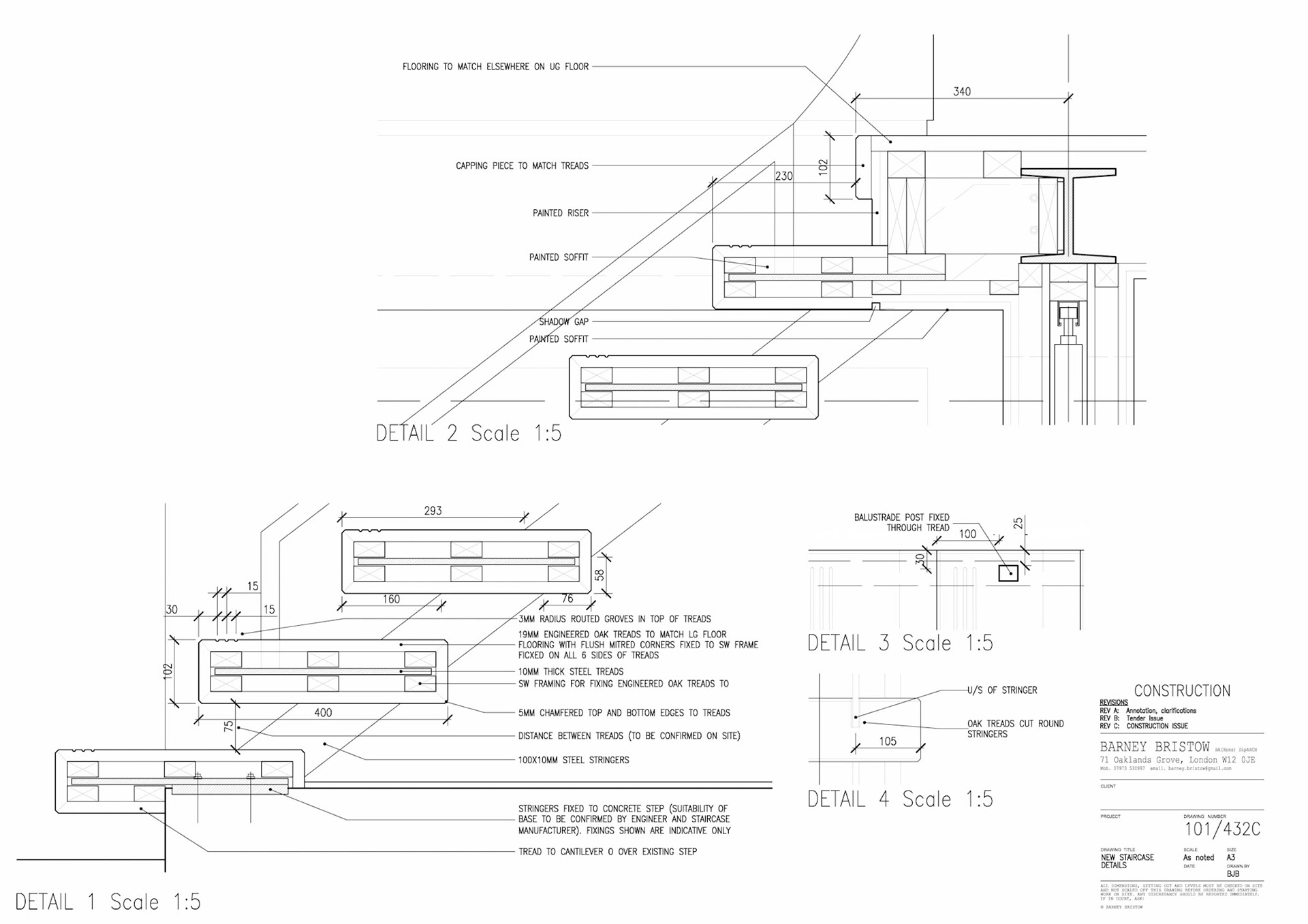 Staircase A3 1:10 AutoCAD