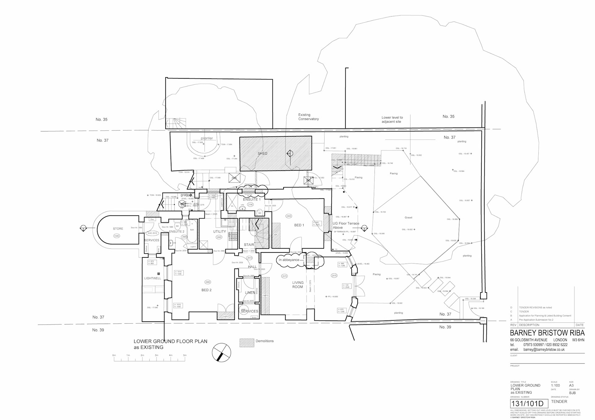 Existing/Demolition Plan A3 1:100 AutoCAD