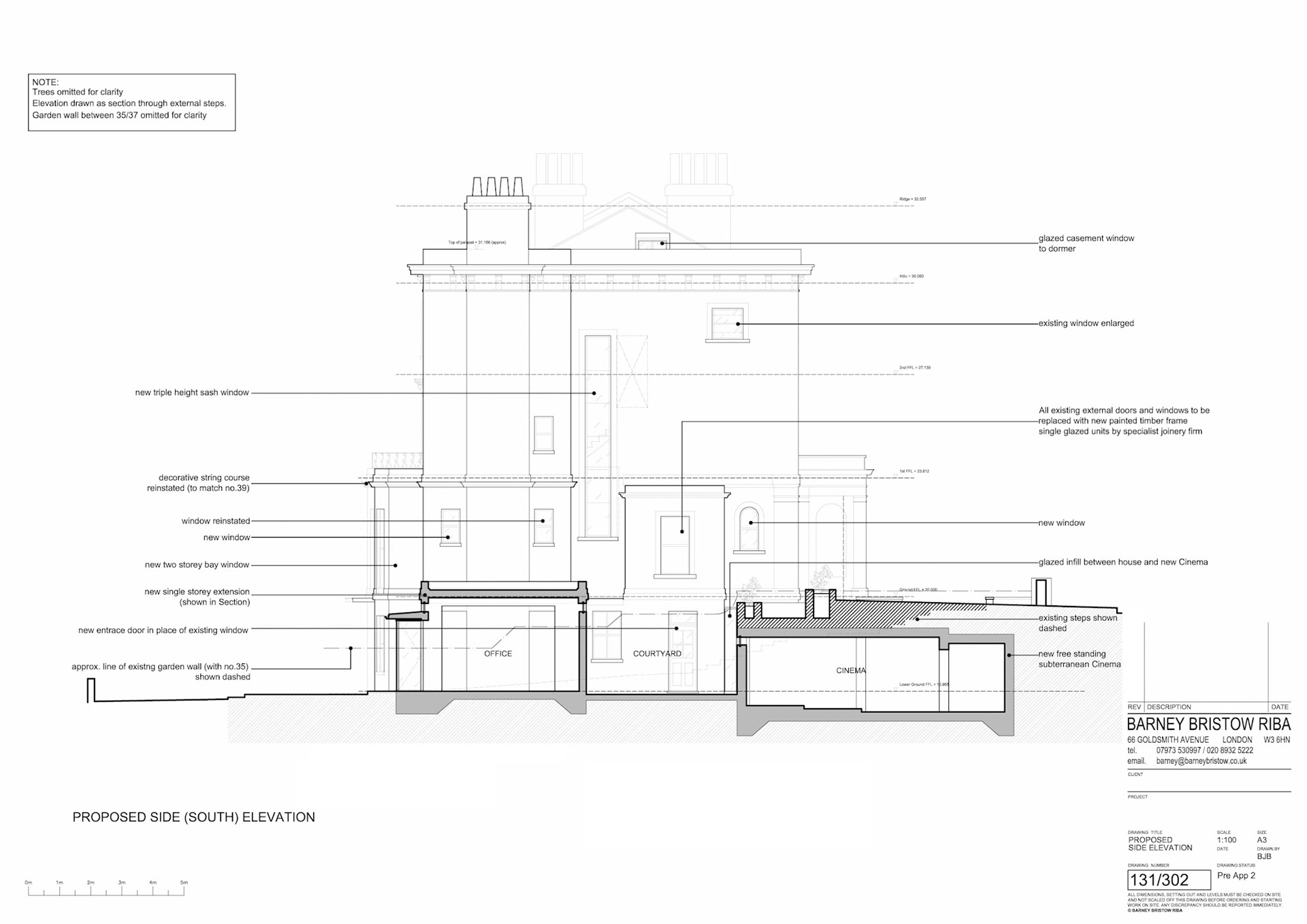 Proposed Elevation/Section A3 1:100 AutoCAD