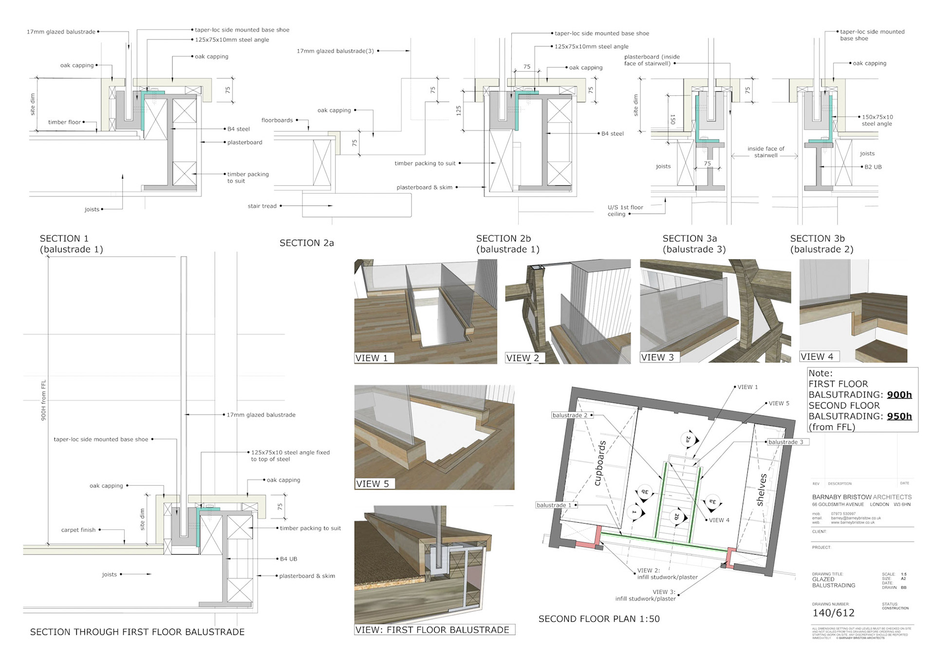 Balustrading A2 1:5 SketchUp/Layout