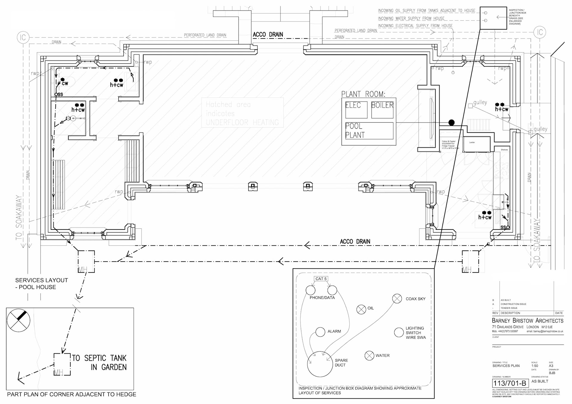 Services Plan A3 1:50 AutoCAD