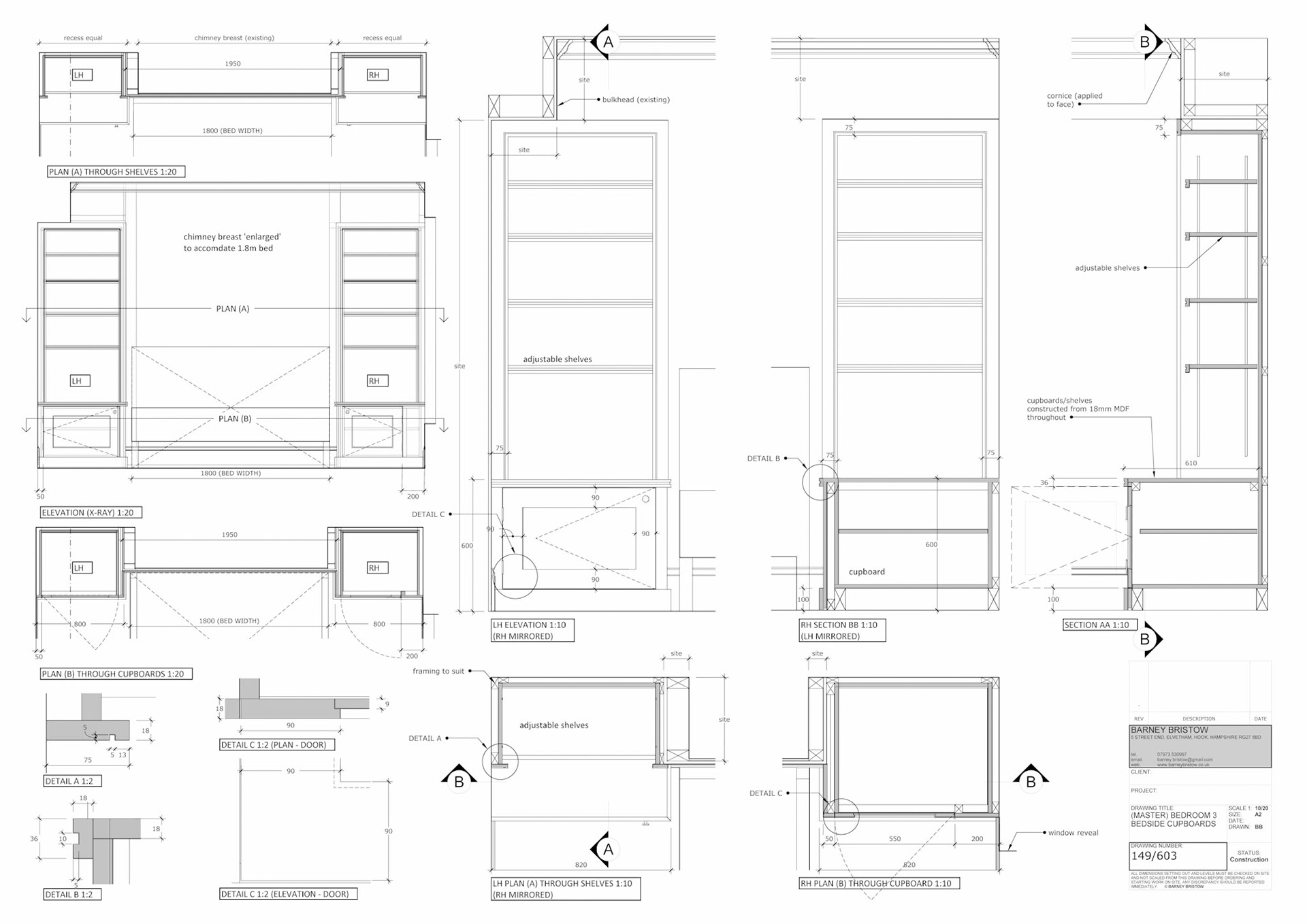 Cupboards A2 1:10/20 SketchUp/Layout
