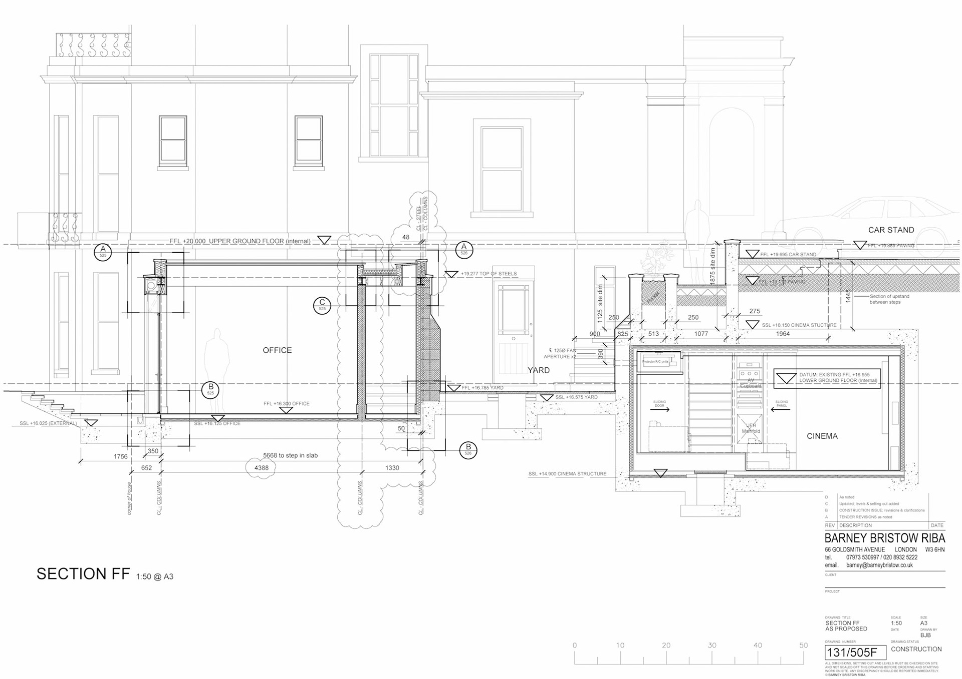 Proposed Section A3 1:50 AutoCAD