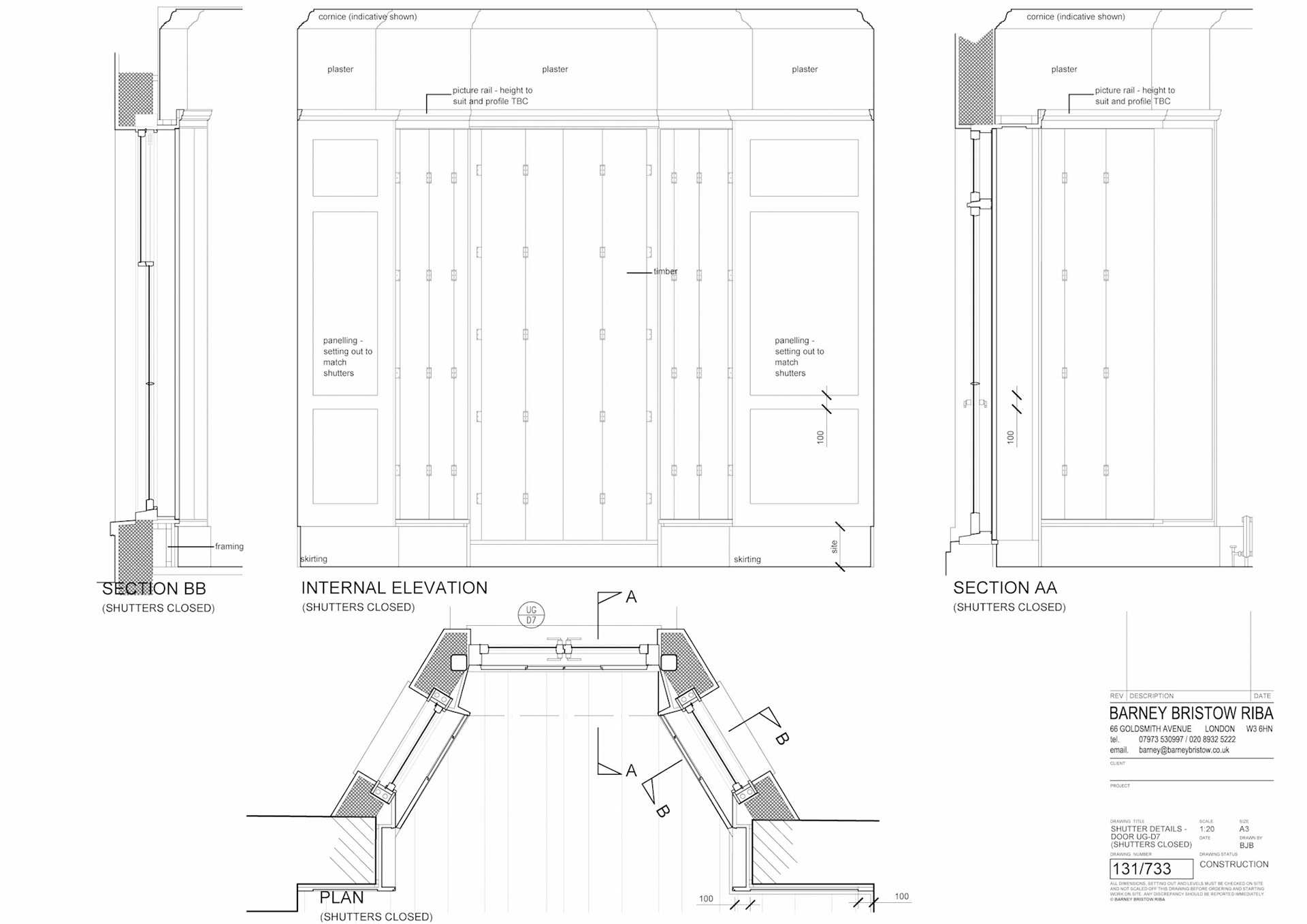 Window & Door Shutters A3 1:20 AutoCAD