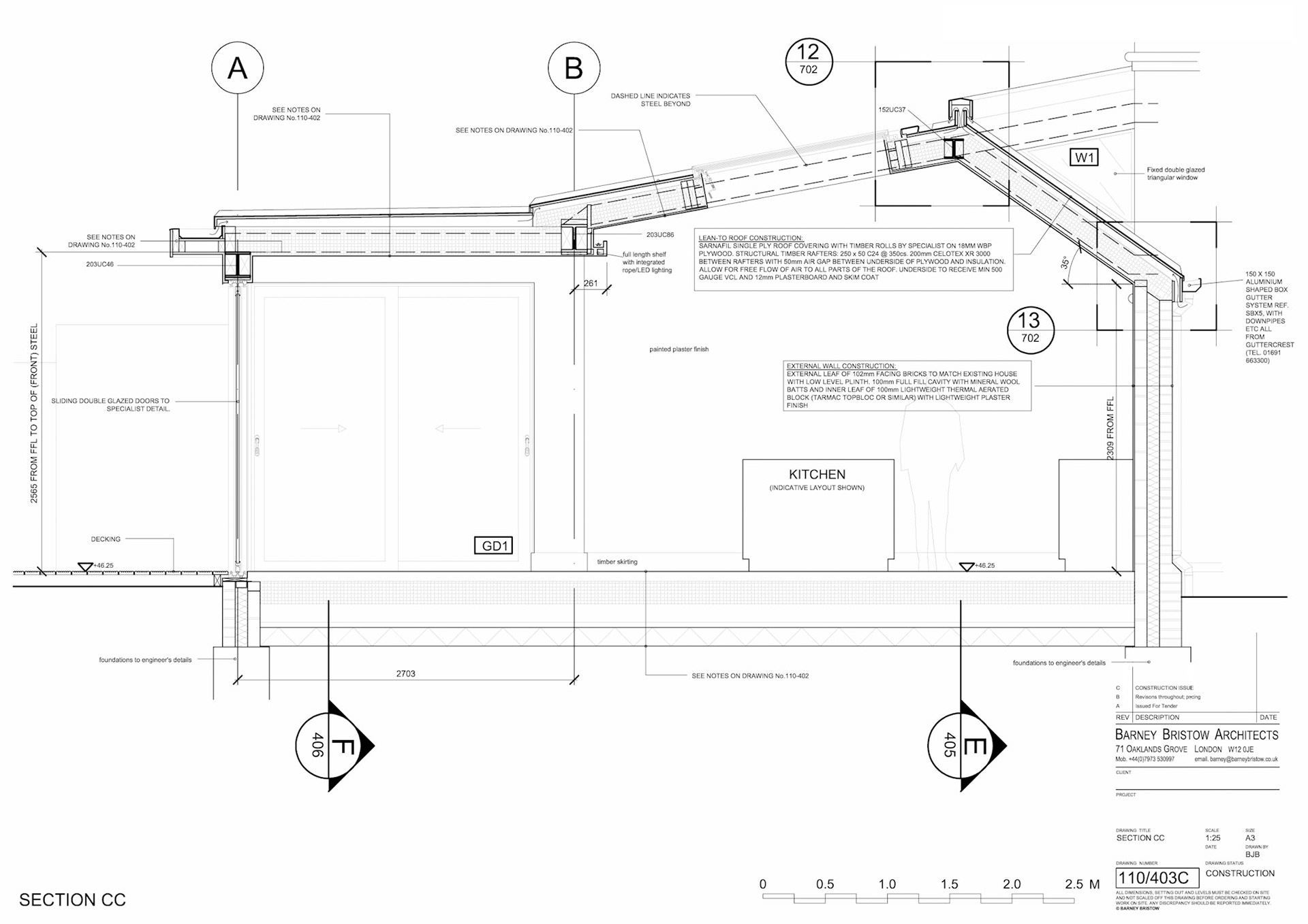Proposed Section A3 1:20 AutoCAD