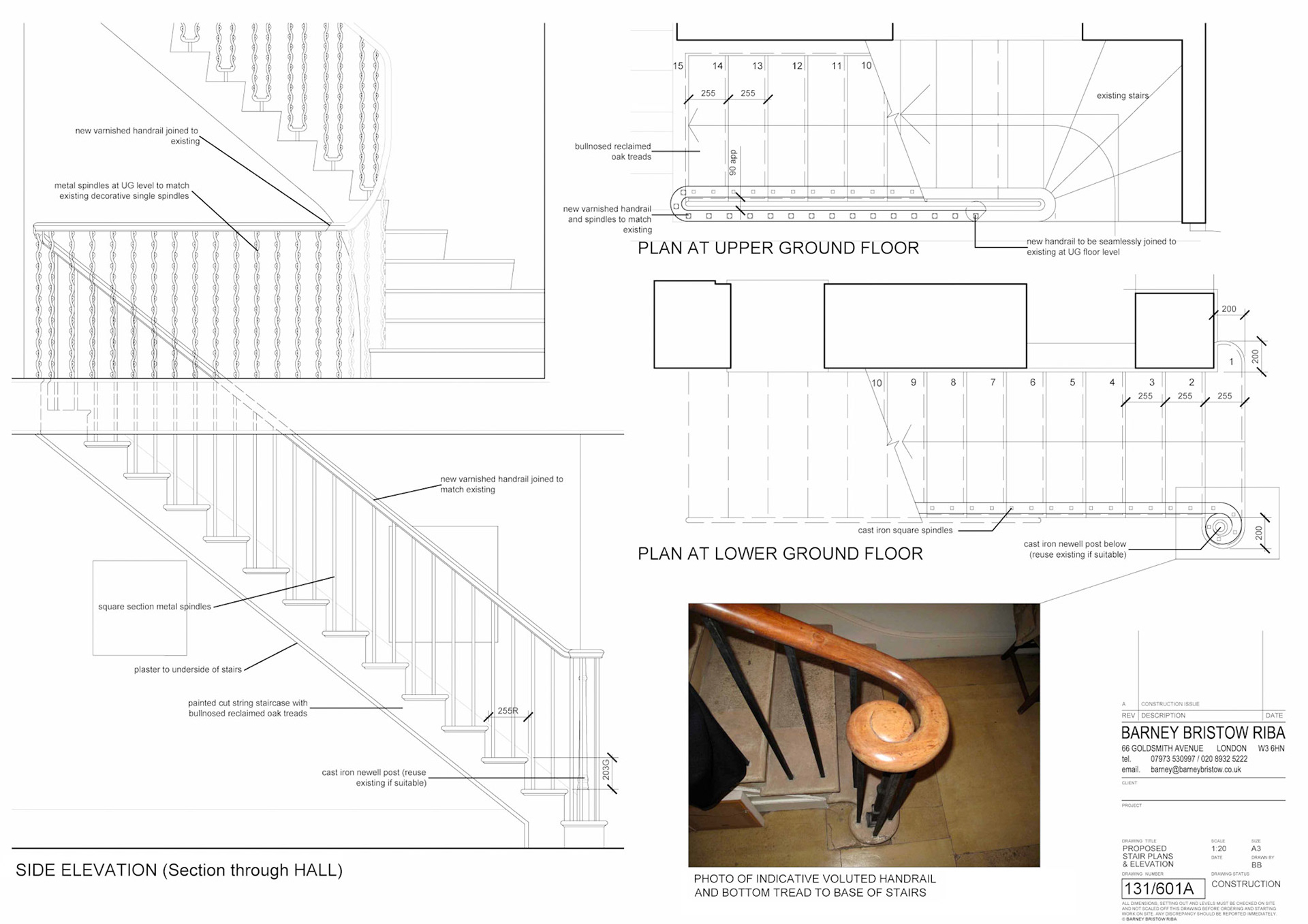 Staircase A3 1:20 AutoCAD