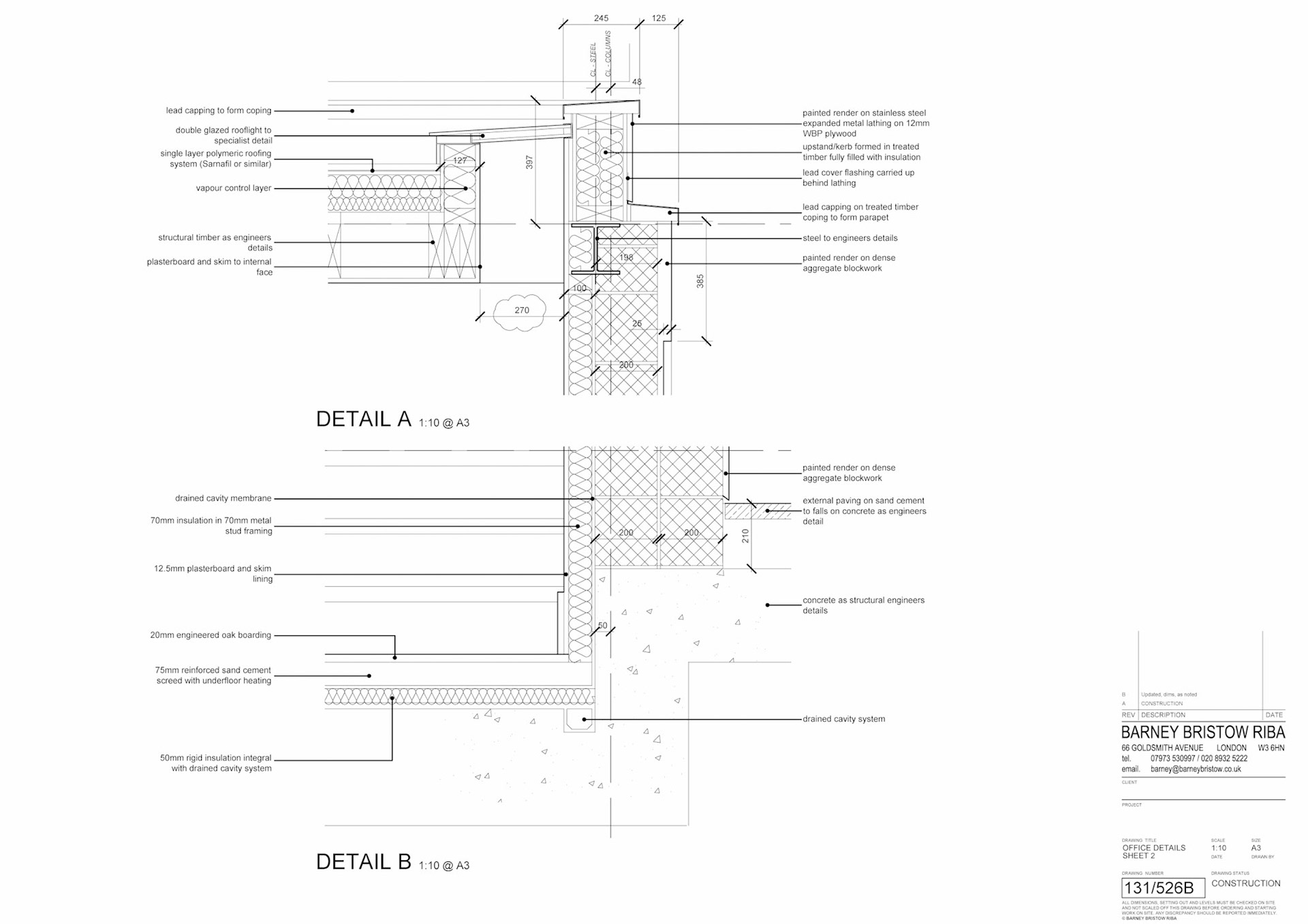 Construction Details A3 1:10 AutoCAD