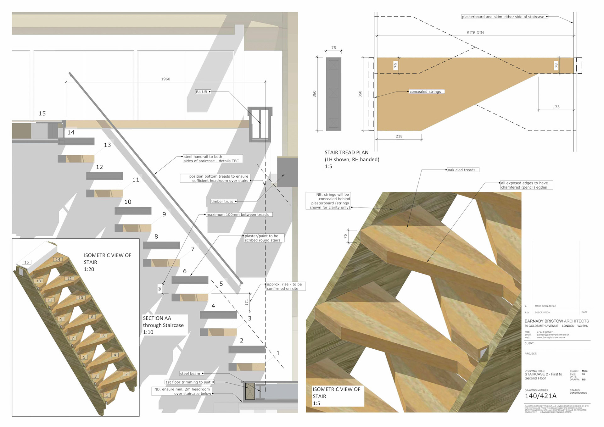 Staircase A2 1:20/10/5 SketchUp/Layout