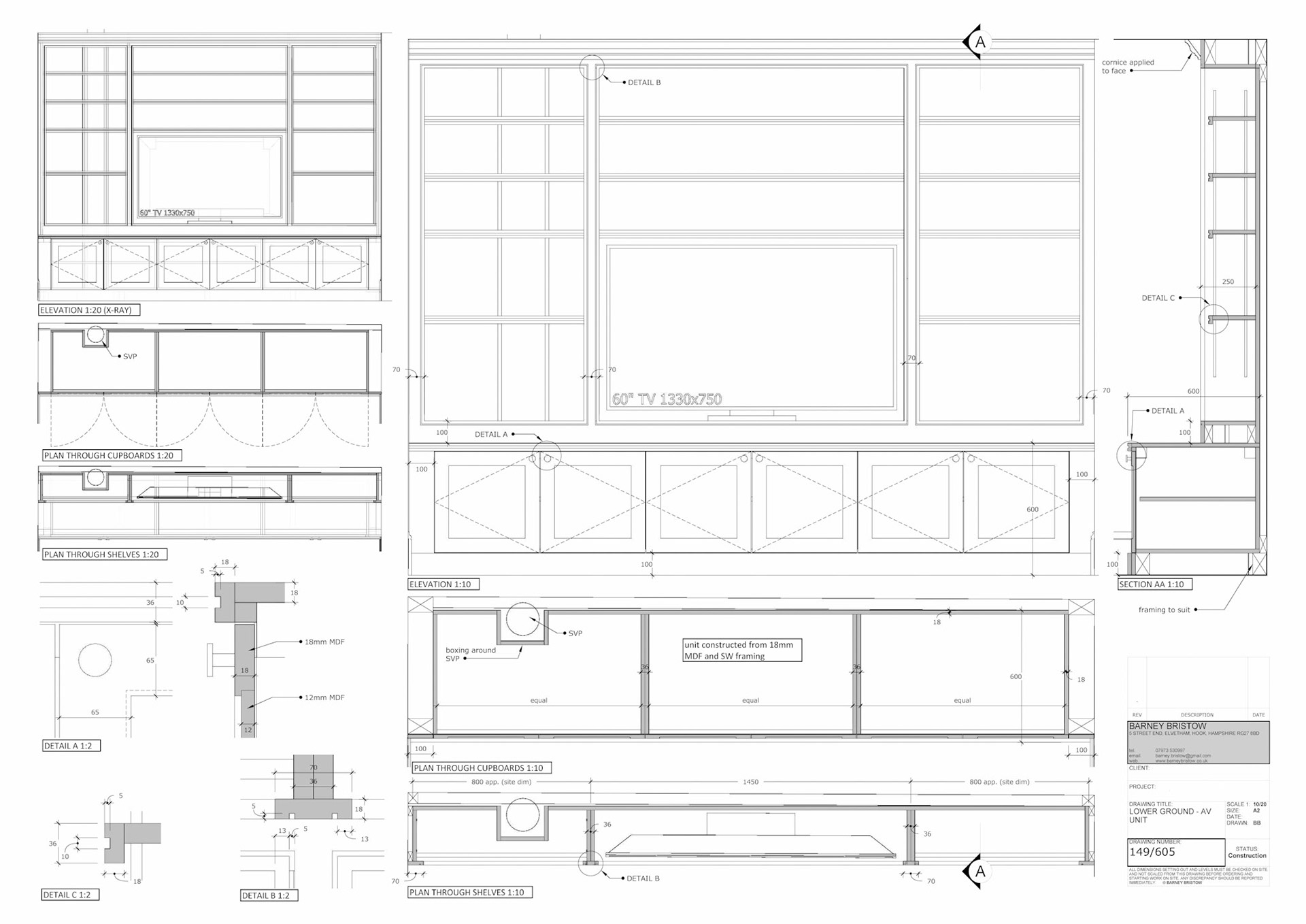 AV Unit A2 1:10/20 SketchUp/Layout