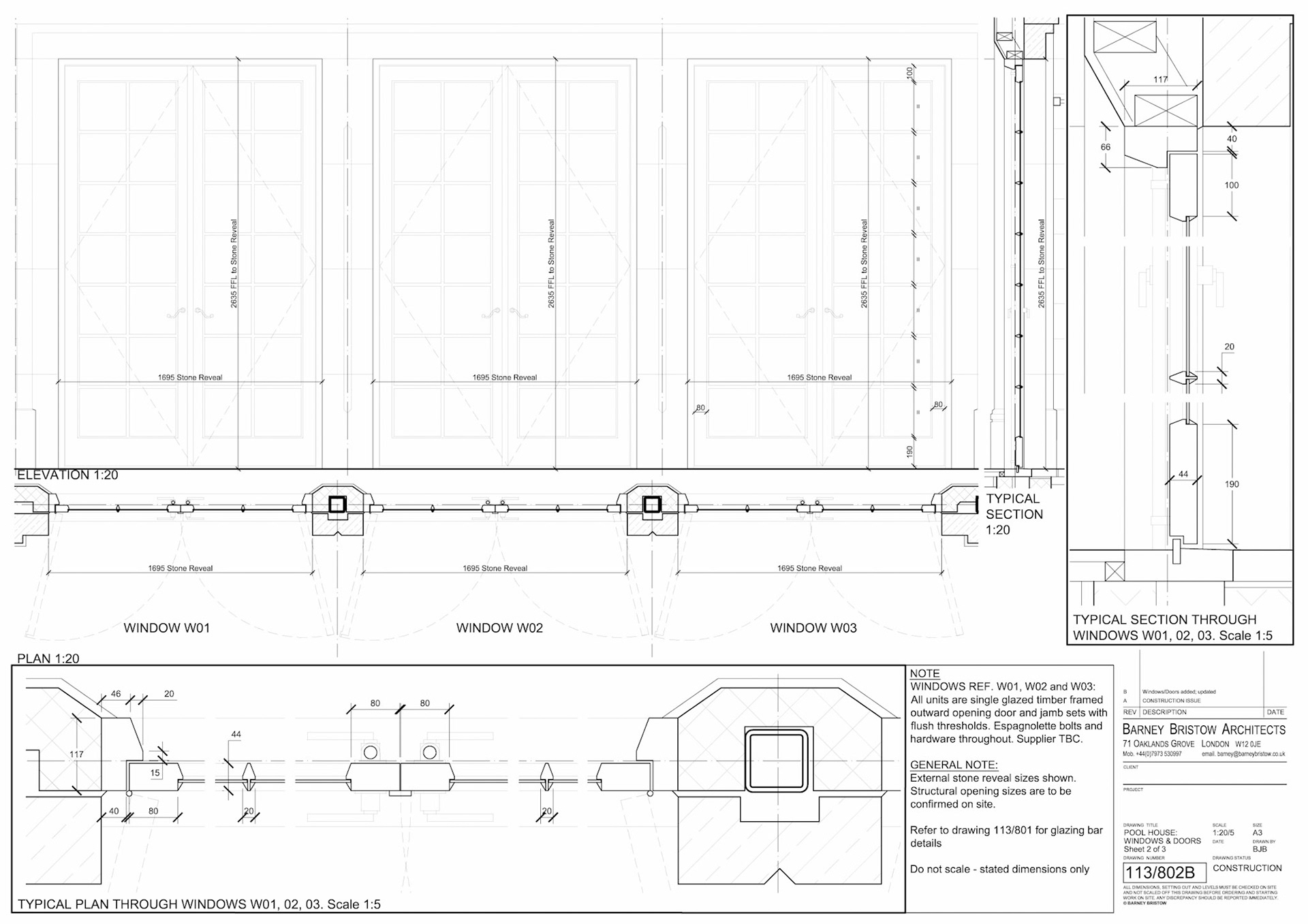 Window & Door Details A3 1:20/5 AutoCAD