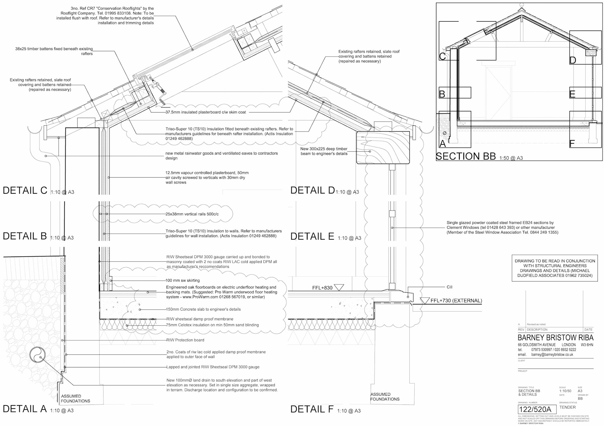Construction Details A3 1:10/50 AutoCAD