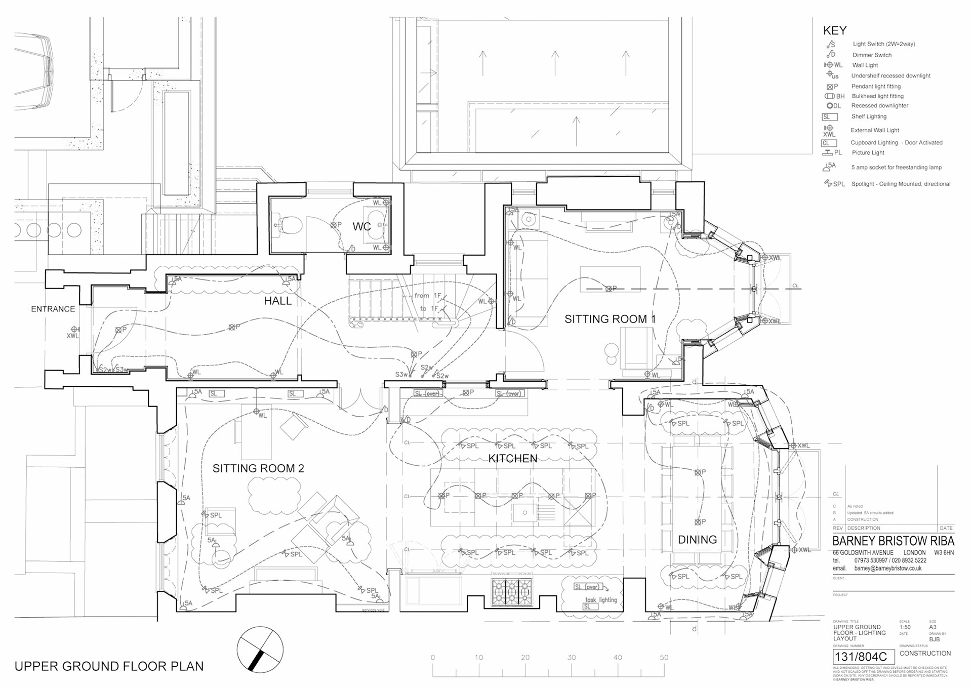 Lighting Plan A3 1:50 AutoCAD