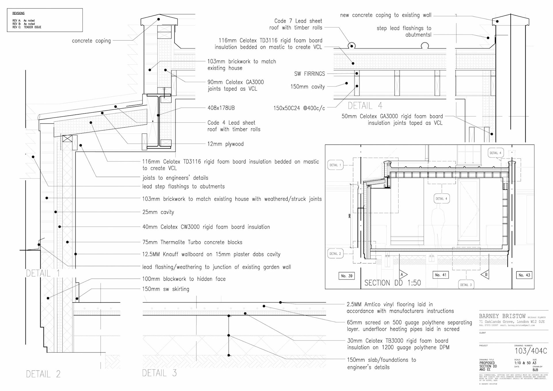 Detail Sections A3 1:50/10 AutoCAD