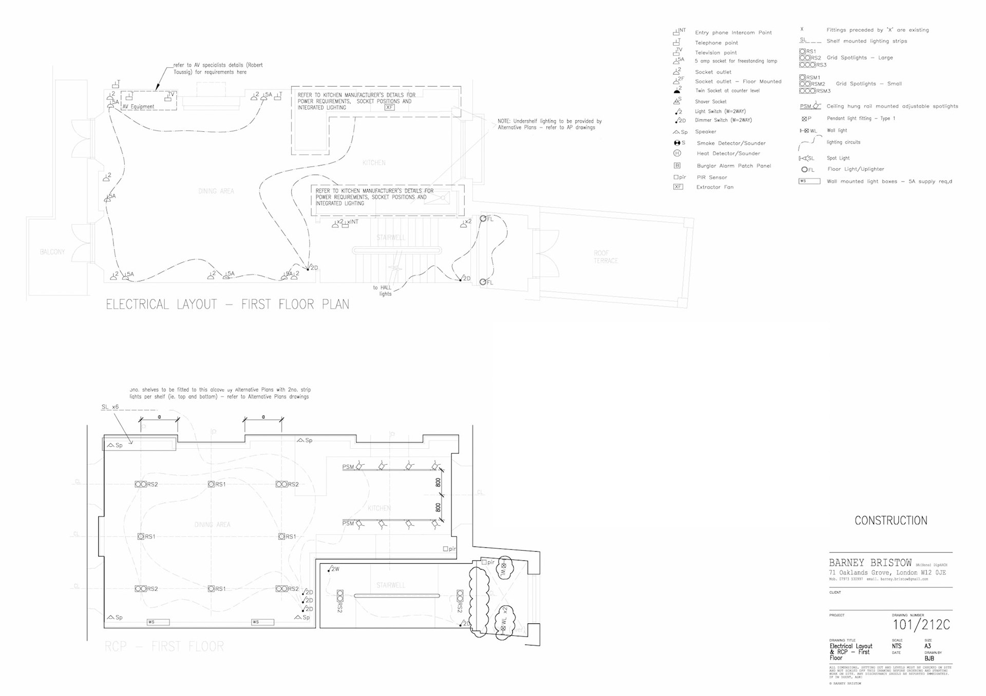 Lighting/Reflected Ceiling Plan A3 NTS AutoCAD