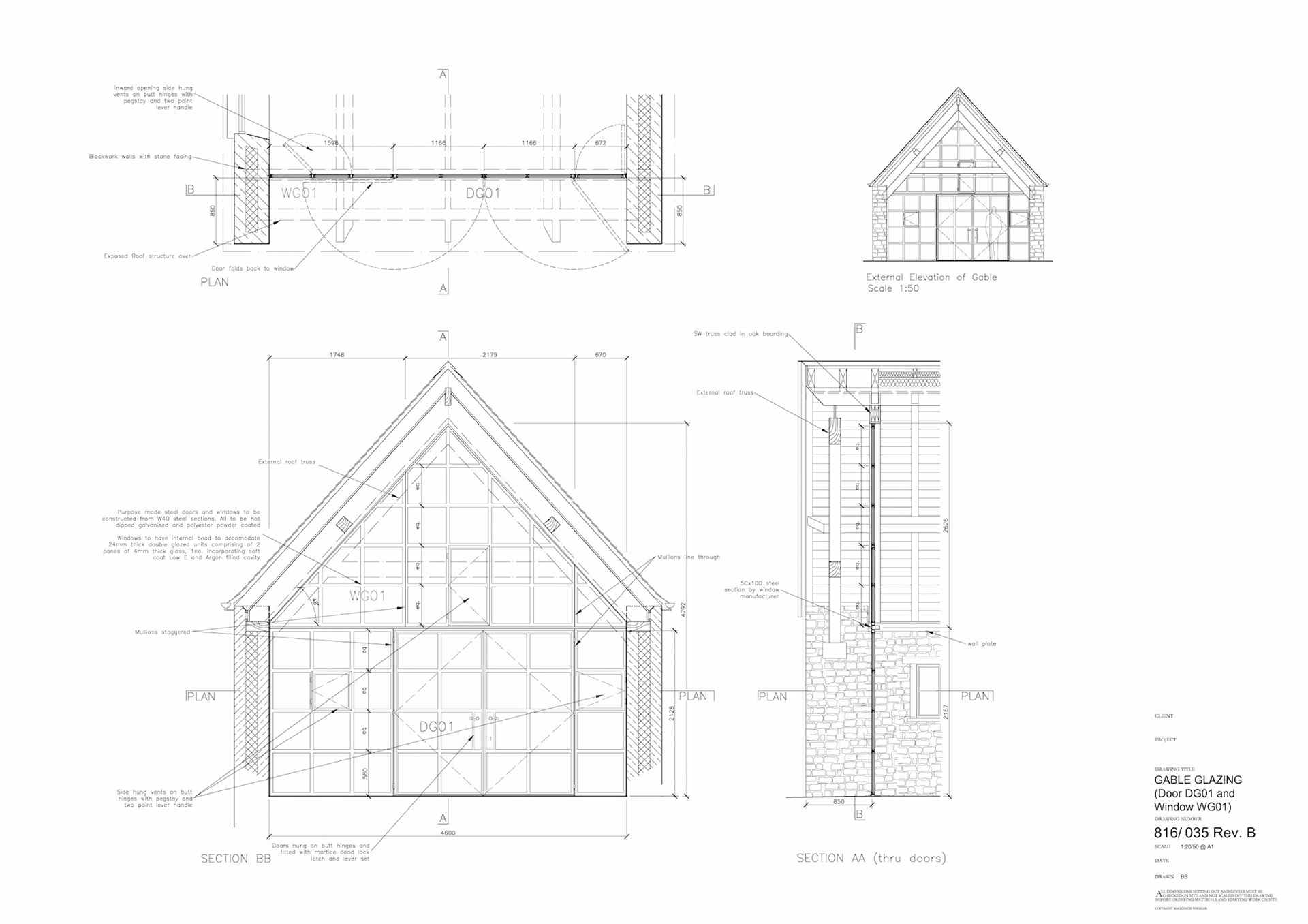 Proposed Glazing A1 1:20/50 AutoCAD