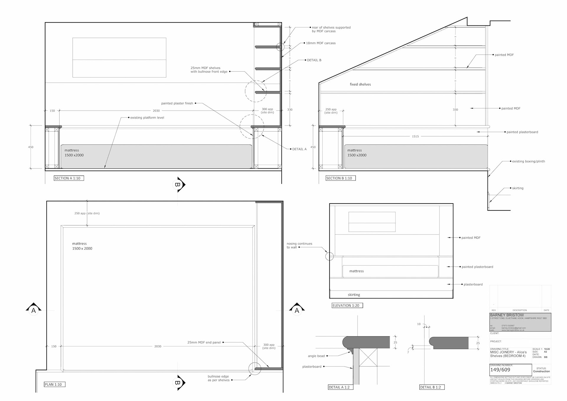 Joinery A2 1:10/20 SketchUp