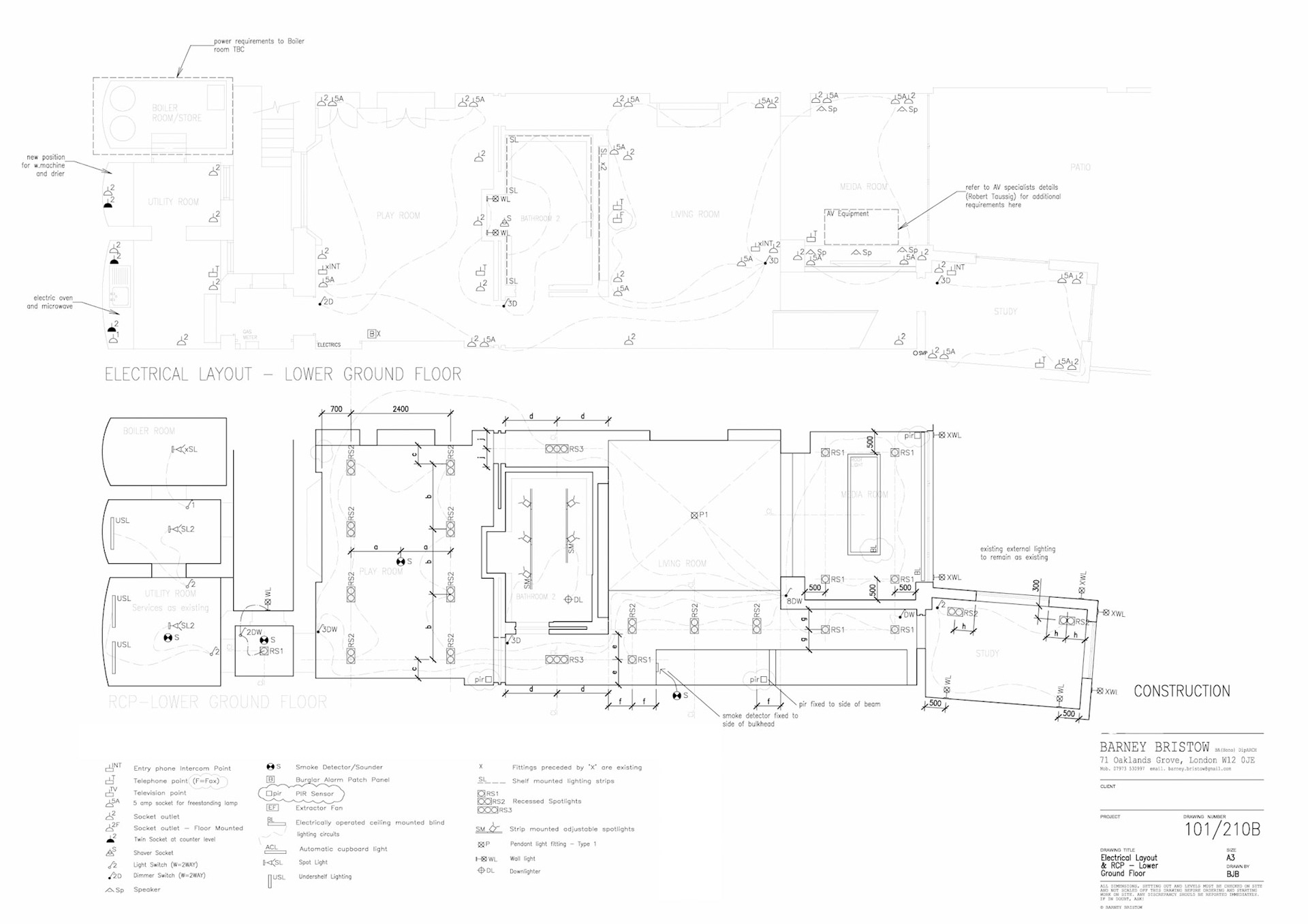Lighting/Reflected Ceiling Plan A3 1:50 AutoCAD