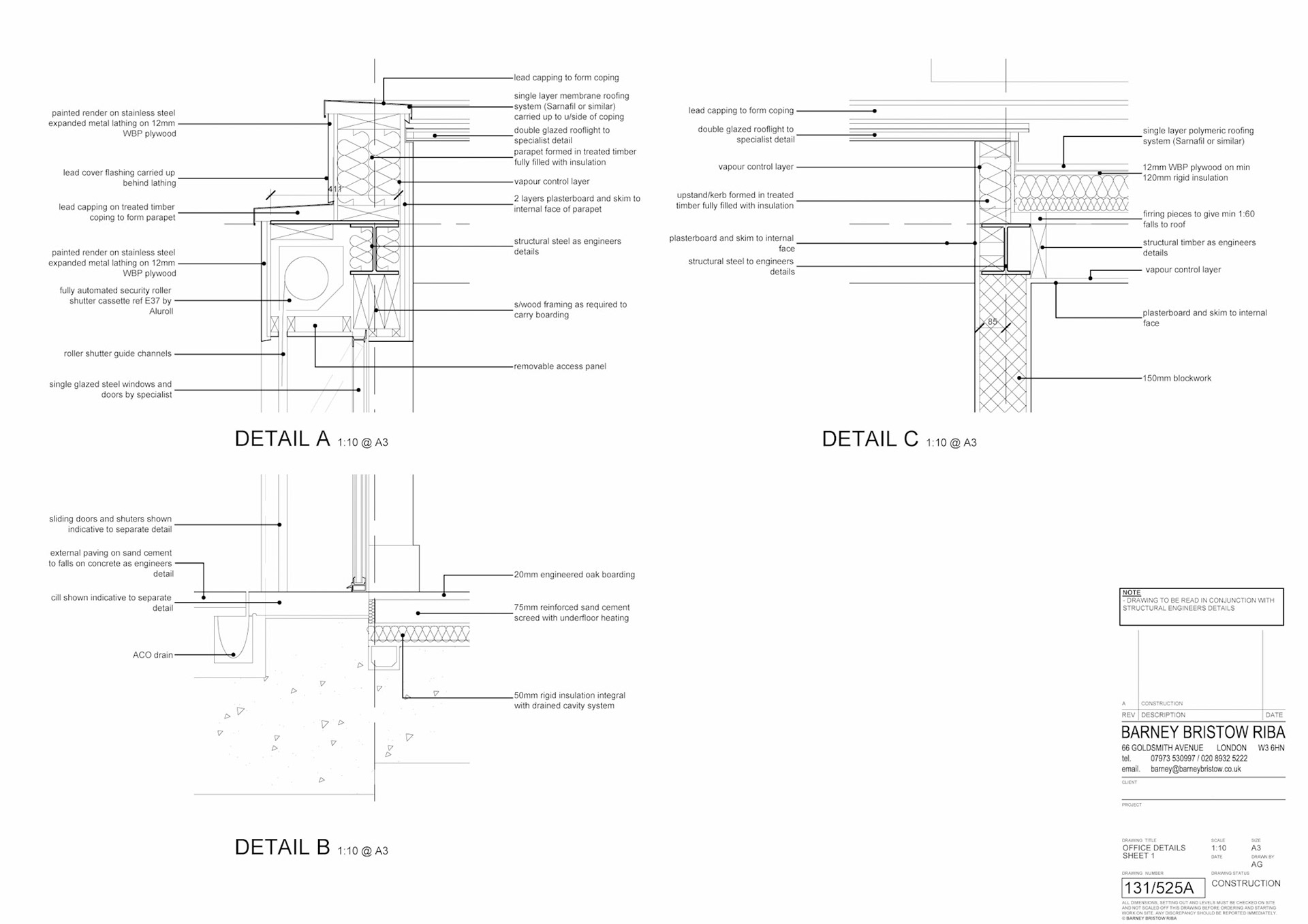 Construction Details A3 1:10 AutoCAD