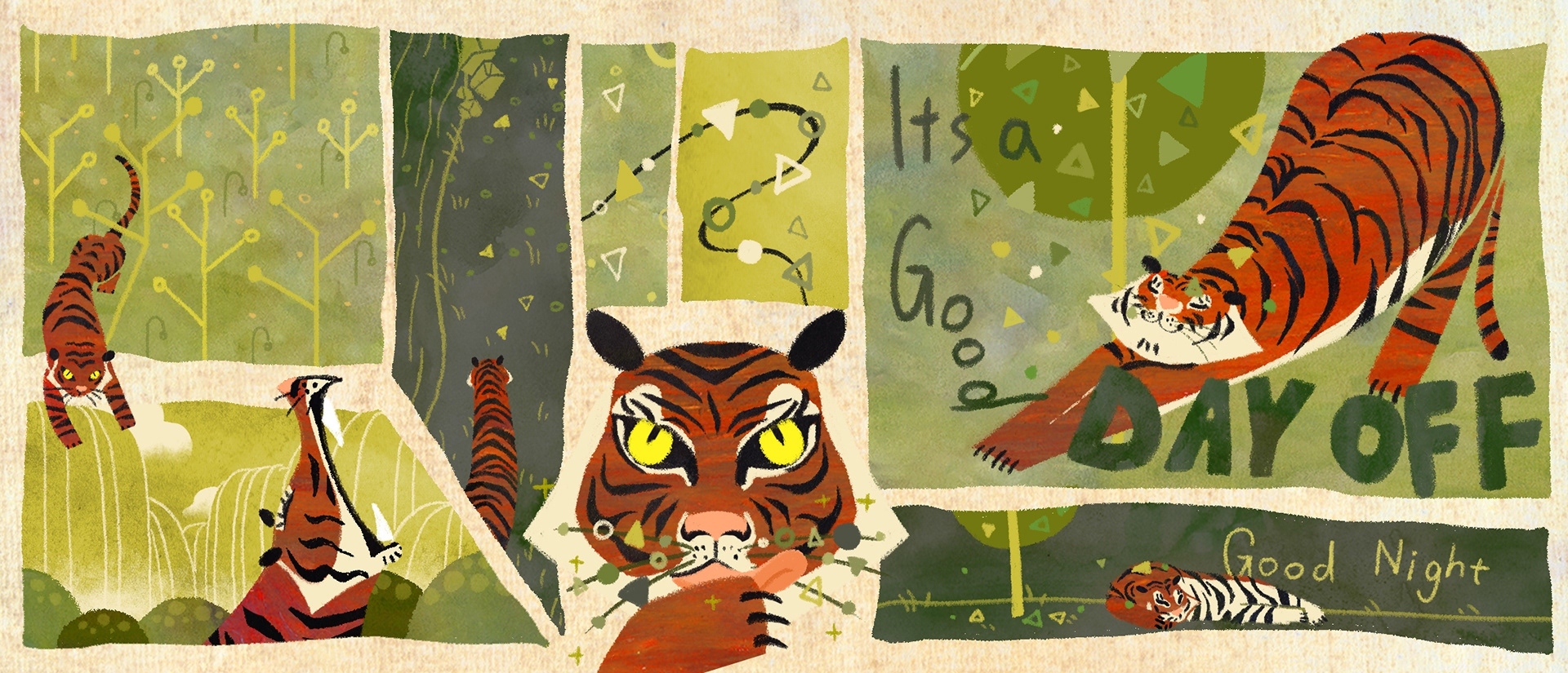 [Children's book] Tiger's Day Off