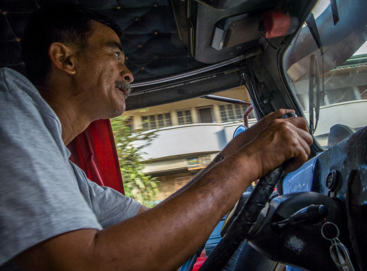 Jeepney driver in Pampanga province, Philippines, 2008