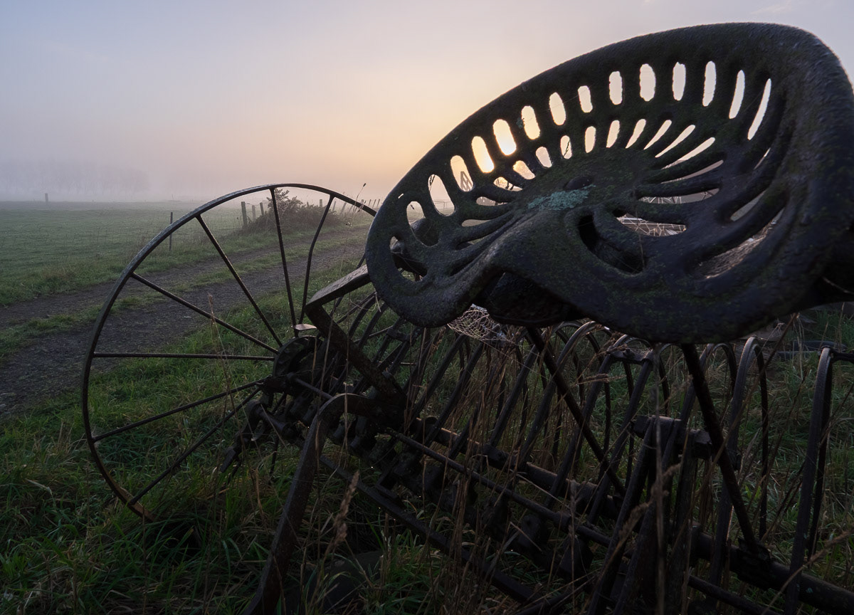 Old farm equipment at South Featherston, 2014