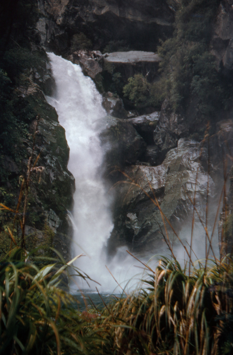 Hidden Falls after heavy rain; Lower Hollyford Valley, Fiordland