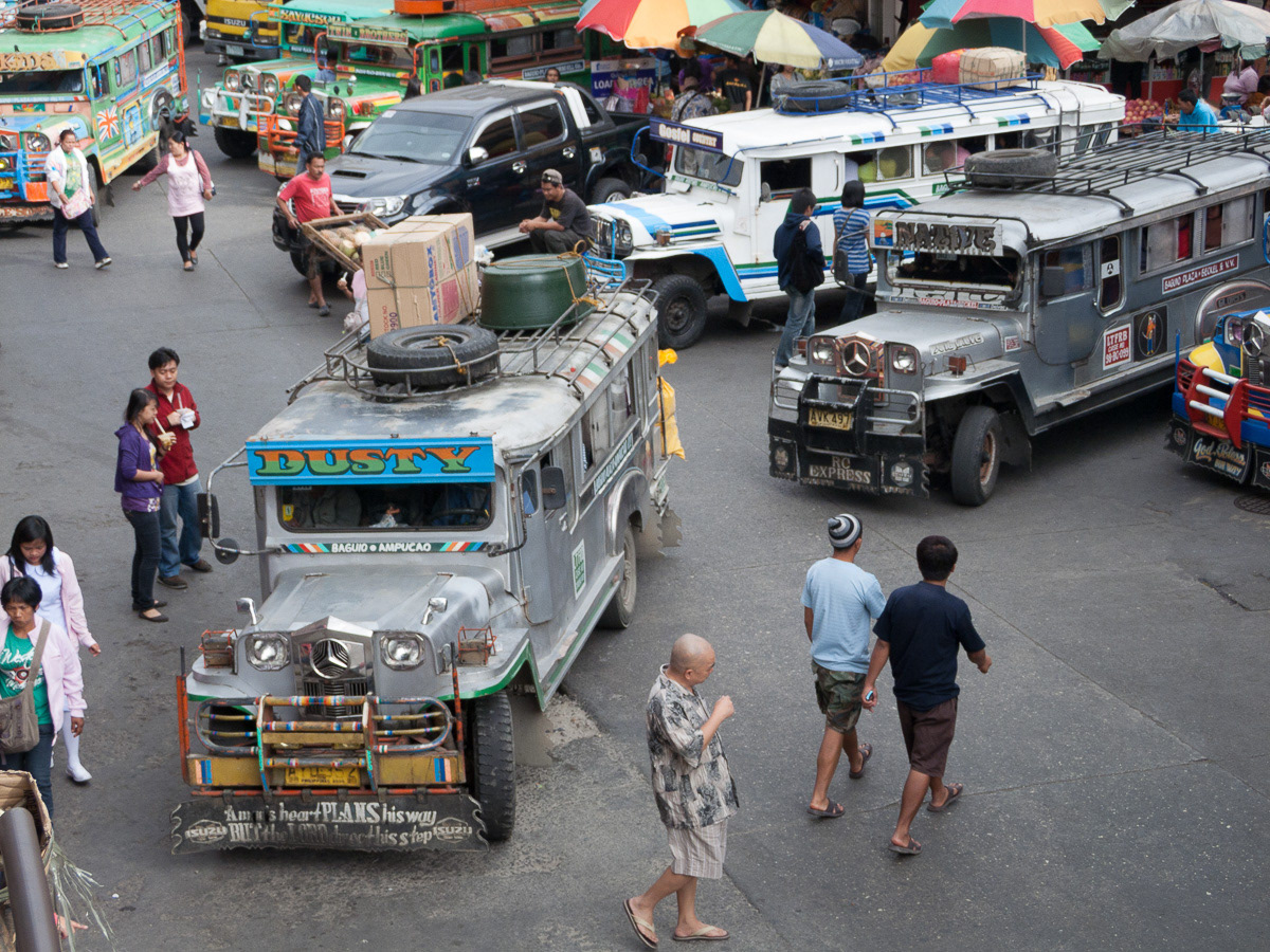 Jeepneys in Baguio City, Philippines, 2013