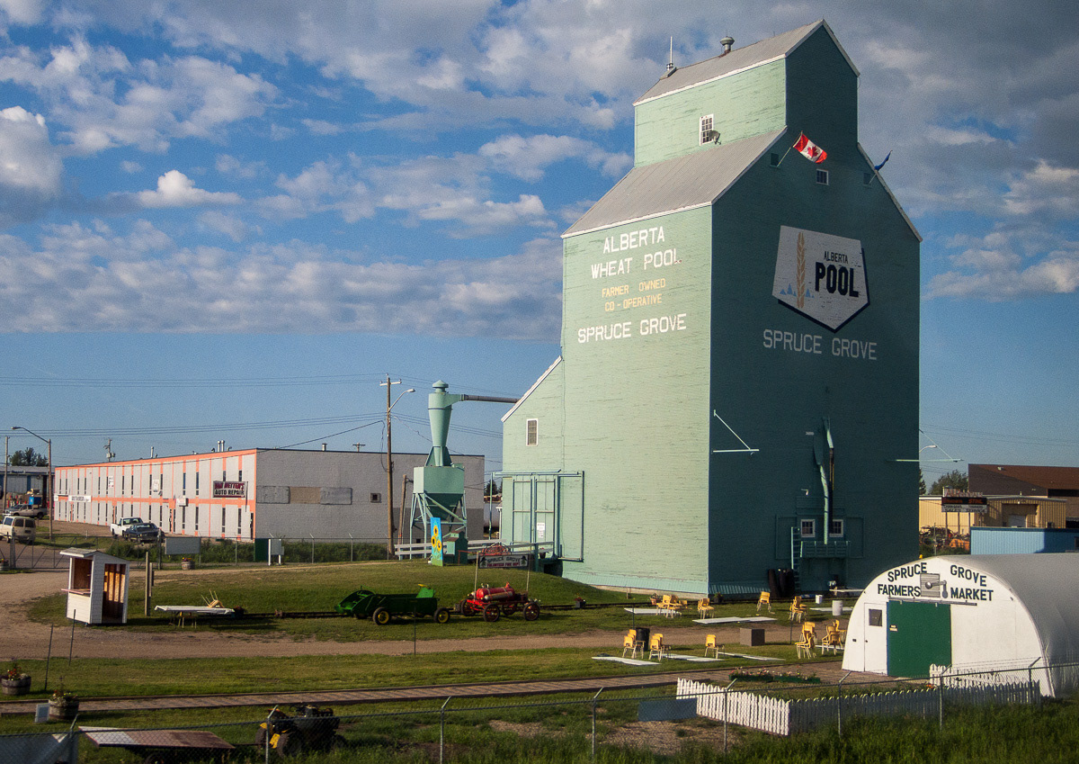 View from the train passing through Spruce Grove, Alberta, 2011