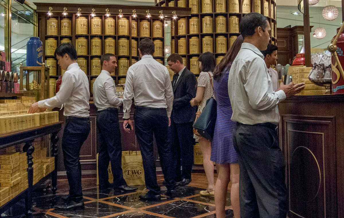 TWG tea shop in Orchard Road, Singapore, 2013