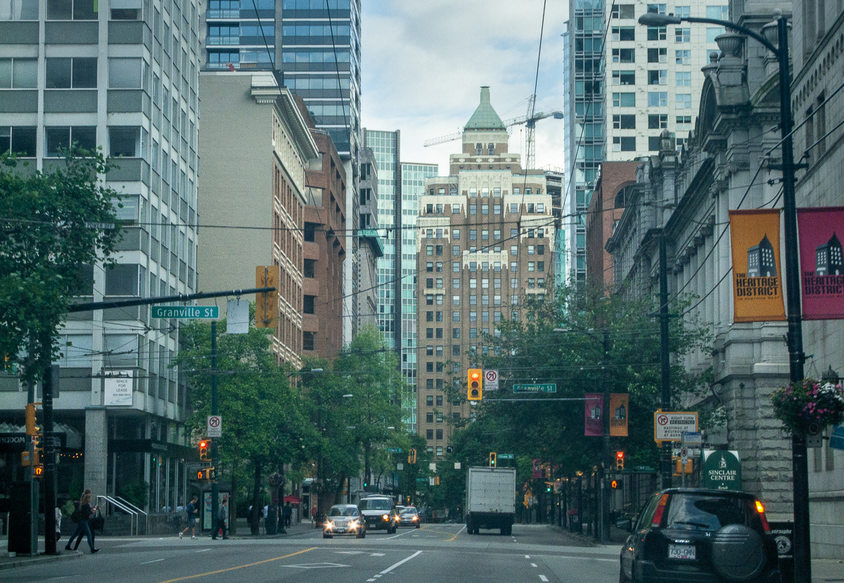 Street scene in Downtown Vancouver, 2011
