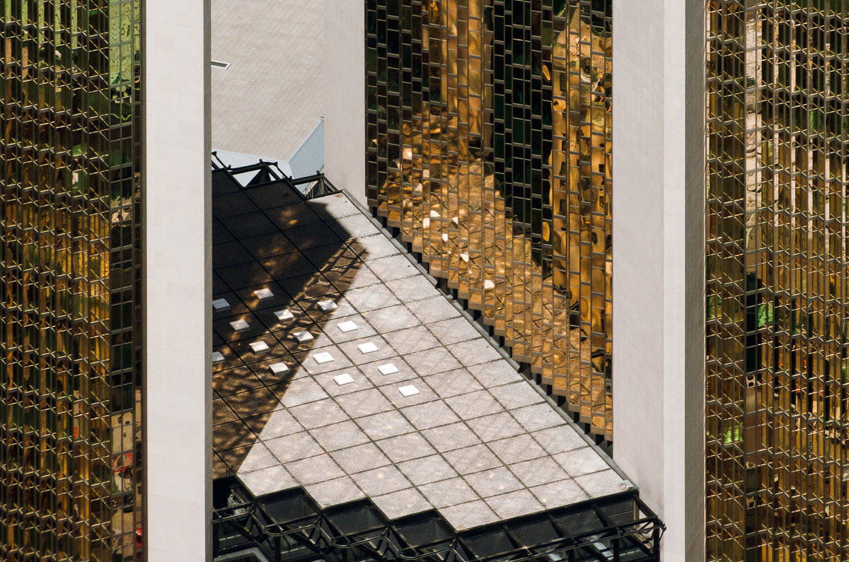 Reflections in a high-rise building as seen from the CN Tower, Toronto, Canada, 2011