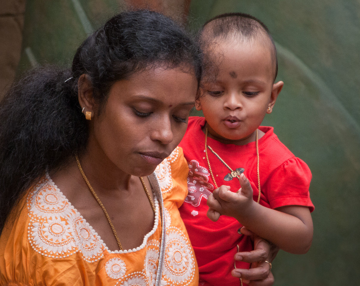 Mother and child at Universal Studios, Singapore, 2013