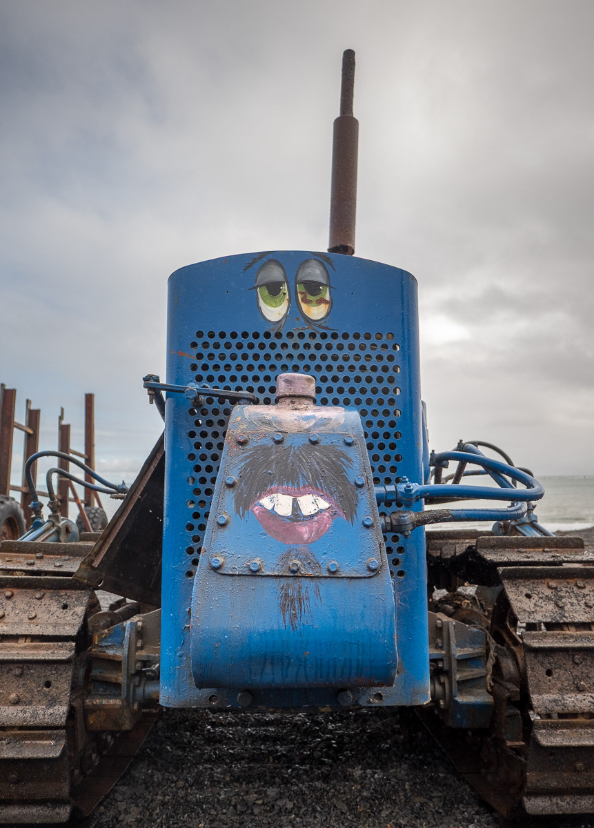 Bulldozers at Ngawi, Palliser Bay, 2014