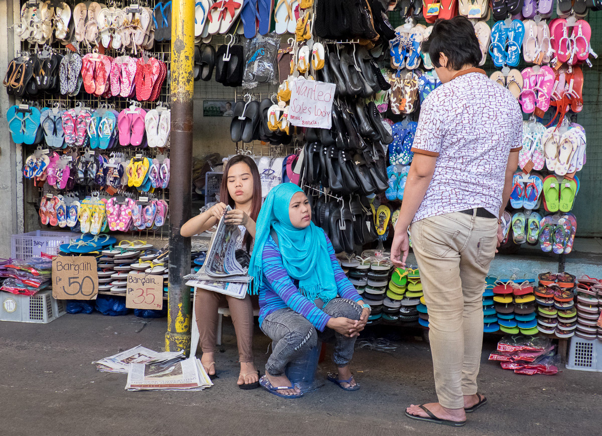 Footwear stall, Marikina Markets, Philippines, 2015