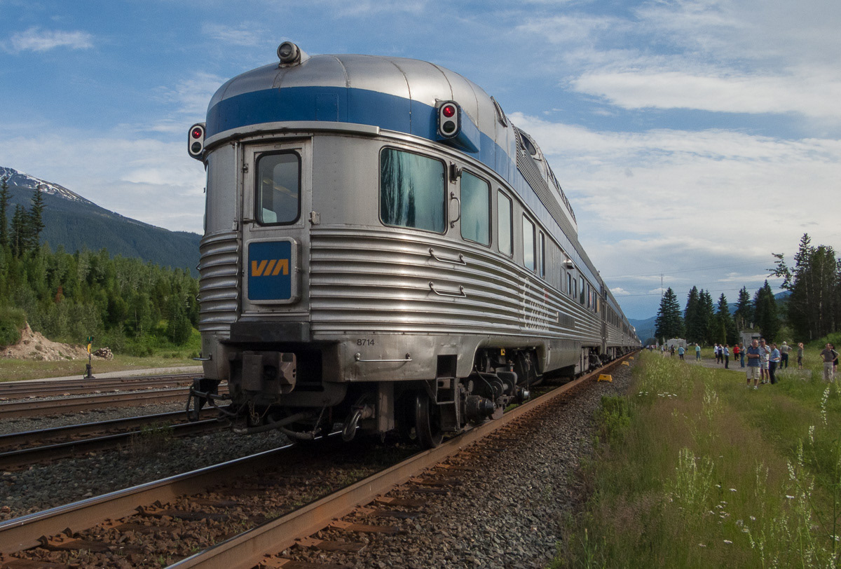 The rear of our train in Thompson River Valley, British Columbia, 2011