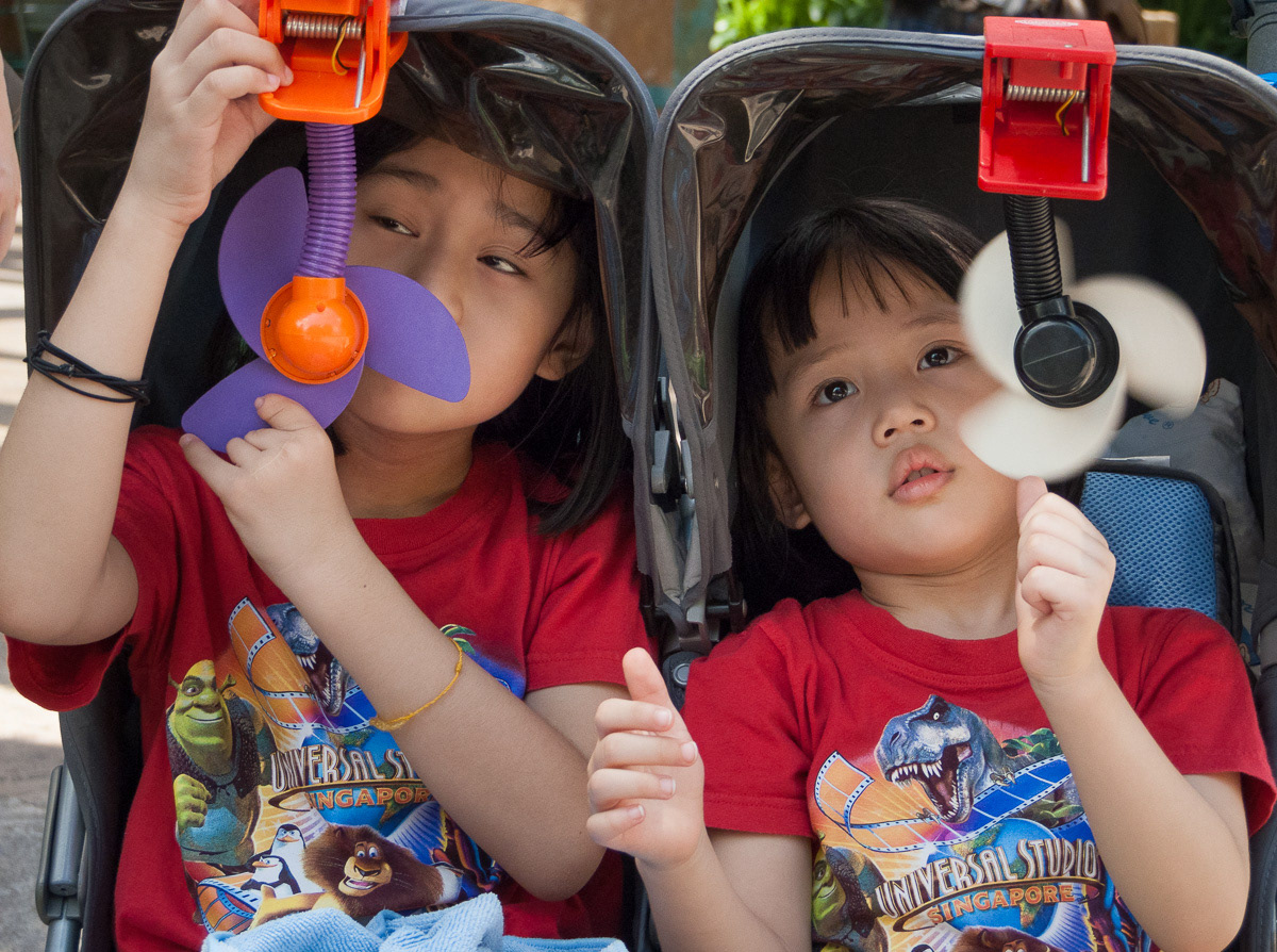 Children at Universal Studios, Sentosa, Singapore, 2013
