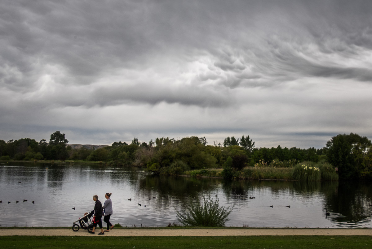 Mammatus clouds over Henley Lake, Masterton, 2017