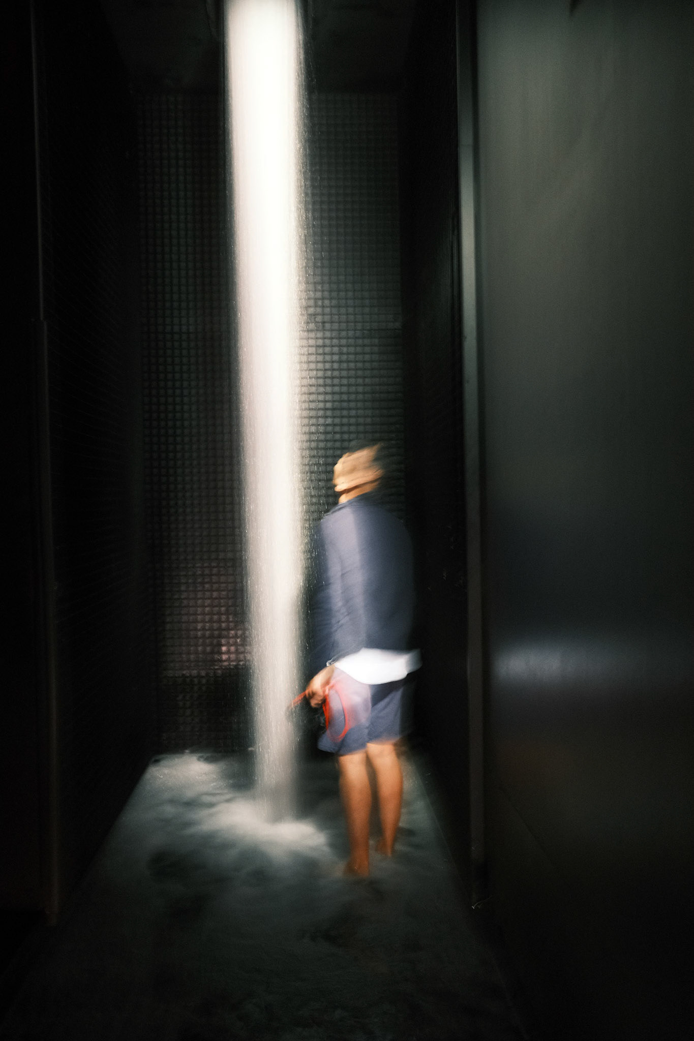 Indoor waterfall, Team Lab, Tokyo, Japan - Fujifilm X-E4