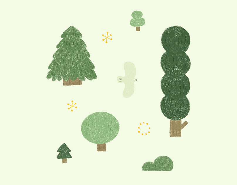 小小森林插畫