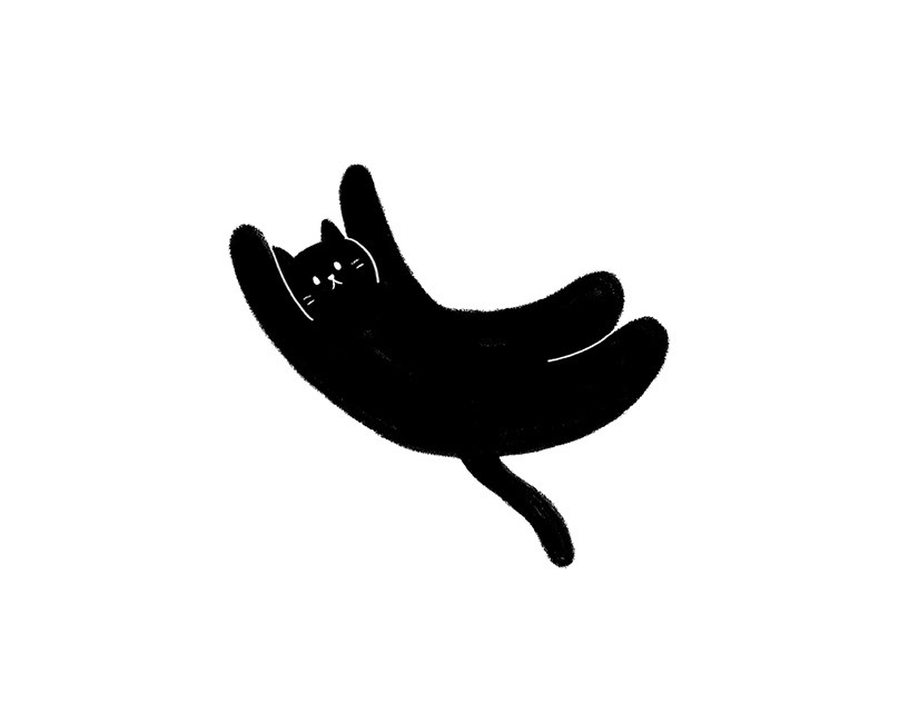 黑貓插畫