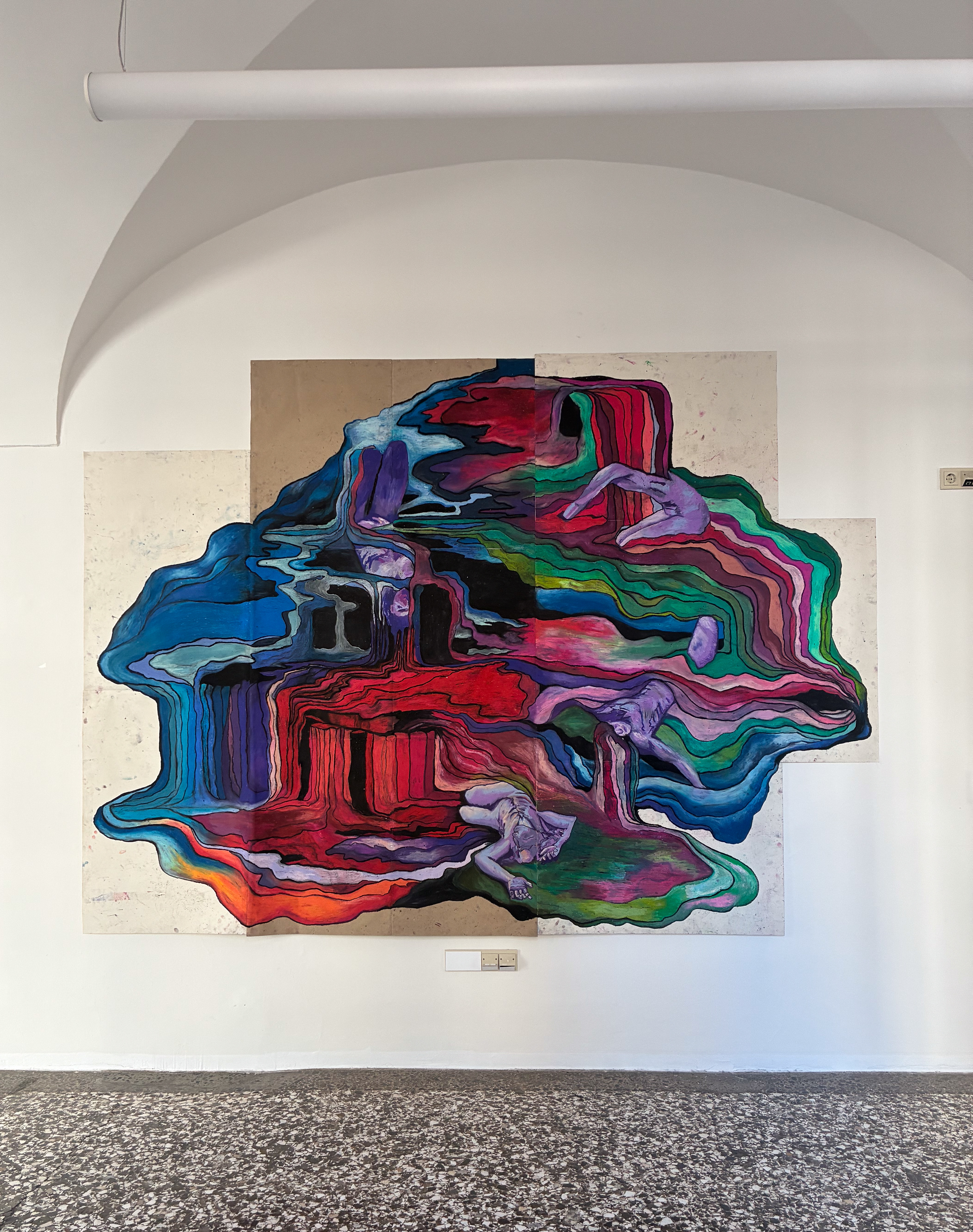 Front view of the work