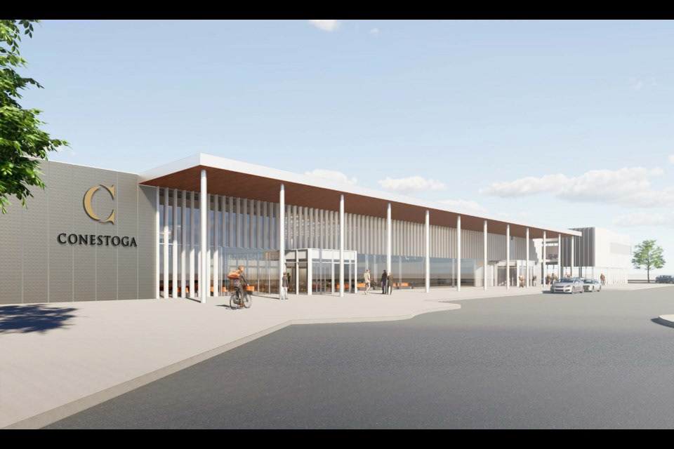 Concept Render (source: https://kitchener.citynews.ca/local-news/conestoga-college-skilled-trades-campus-set-to-open-this-fall-5562345)