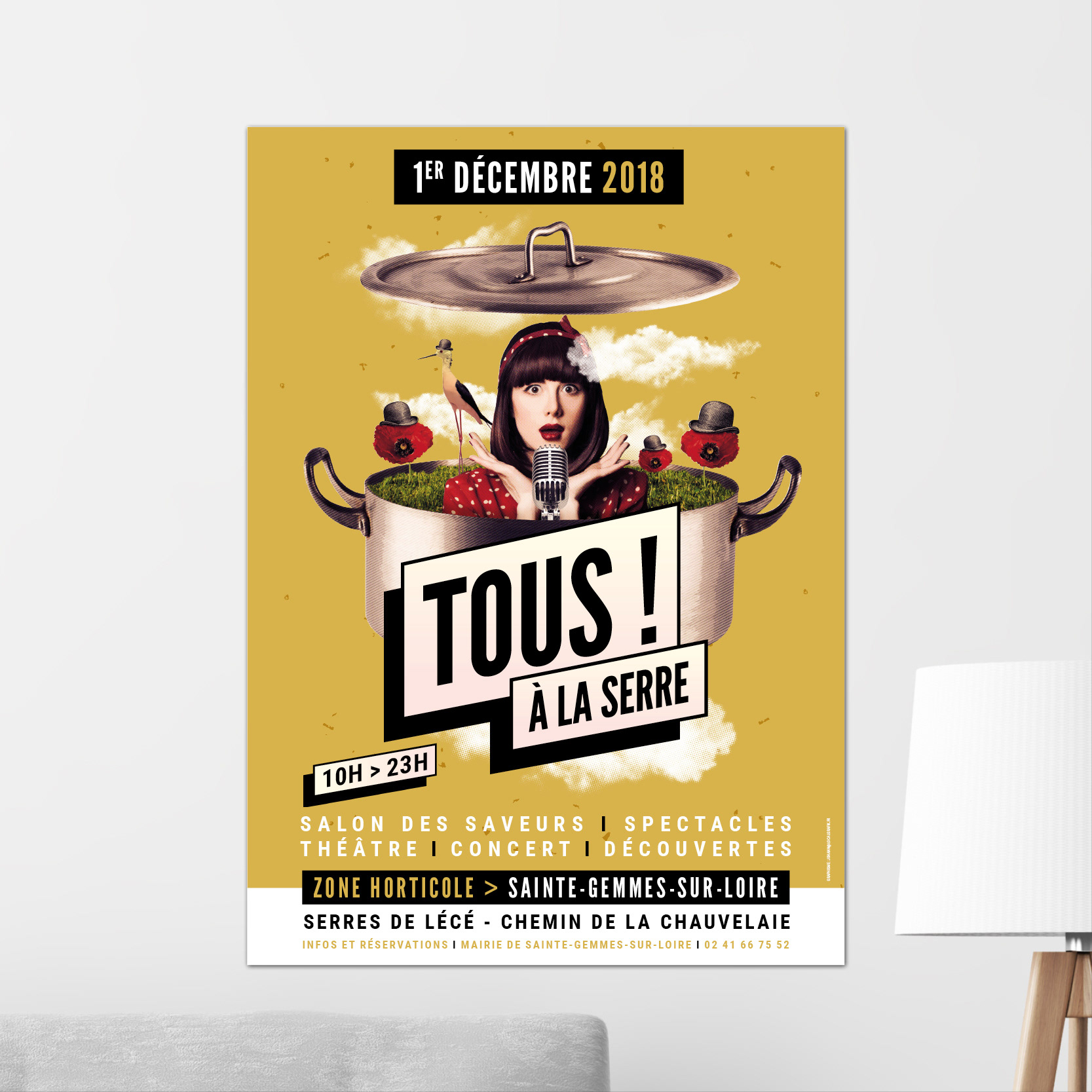 Affiche évènement municipal - Tous à la serre - Sainte Gemmes sur Loire